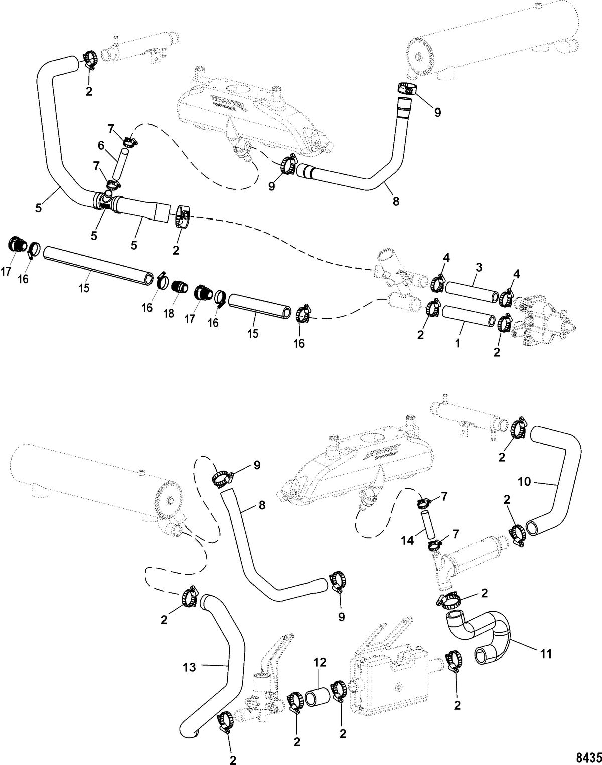 MERCRUISER 496 MAG STERNDRIVE Raw Water Cooling System