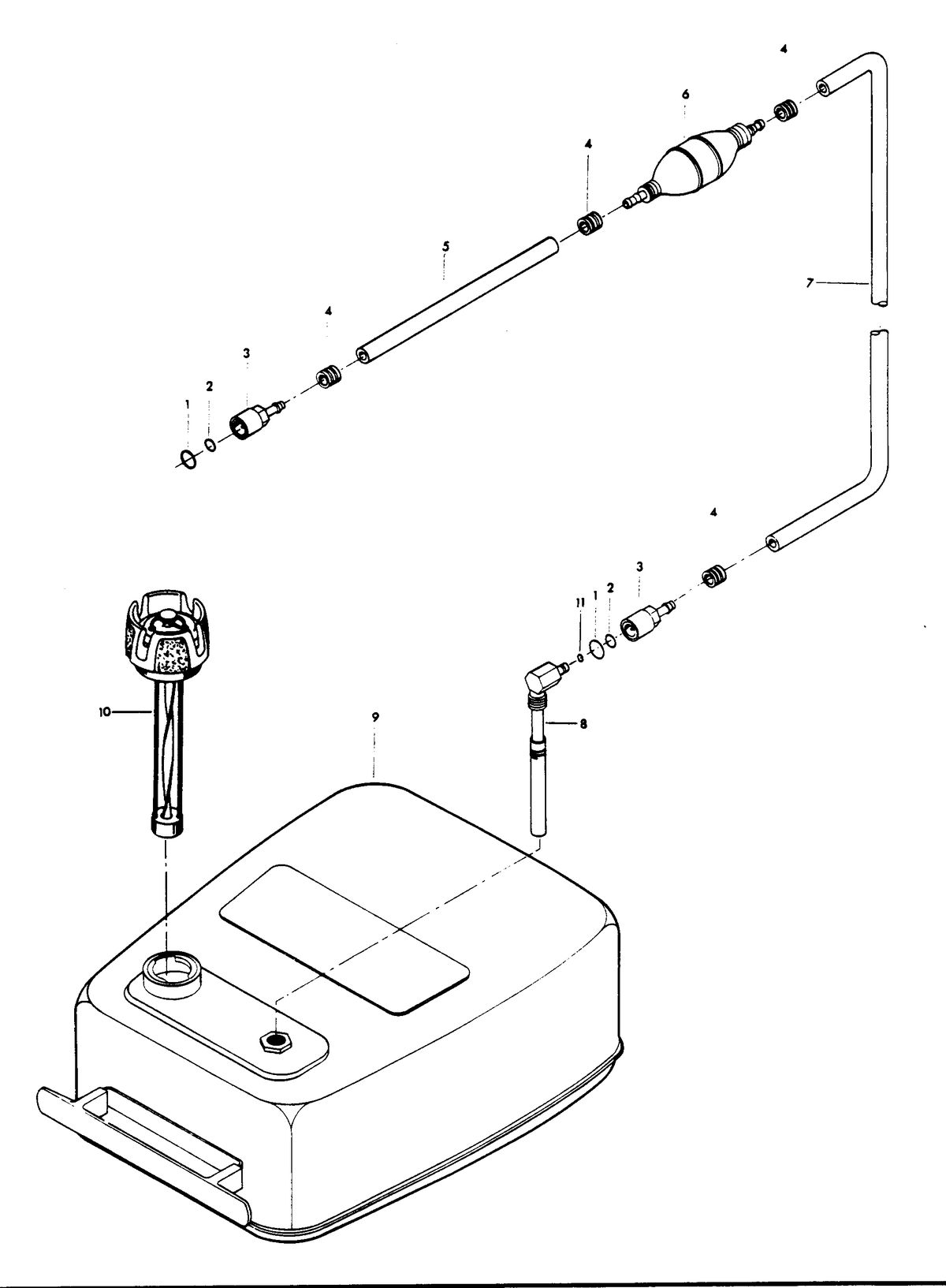 CHRYSLER 35/45 H.P. FUEL TANK AND LINE