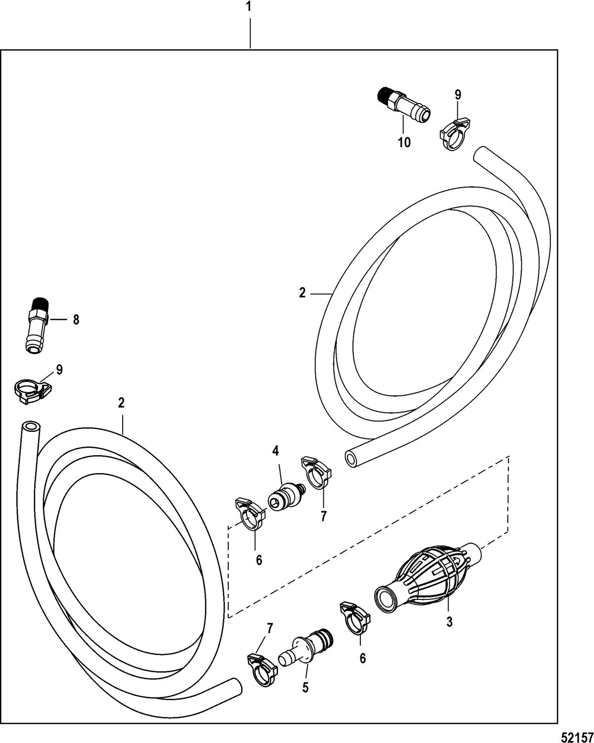 ACCESSORIES FUEL/OIL TANKS, LINES, FILTER KITS AND CORROSION Fuel Line Assy, Threaded Fittings (Non EPA)