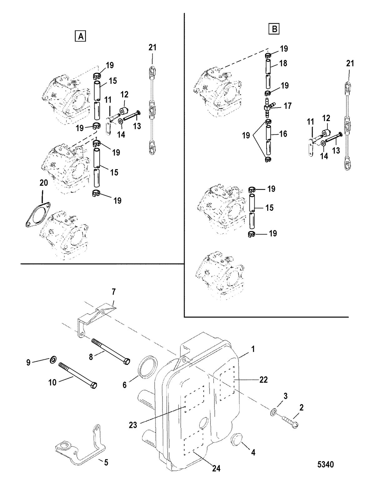 MERCURY/MARINER 40/50 (3 CYLINDER) 2-STROKE Attenuator Plate