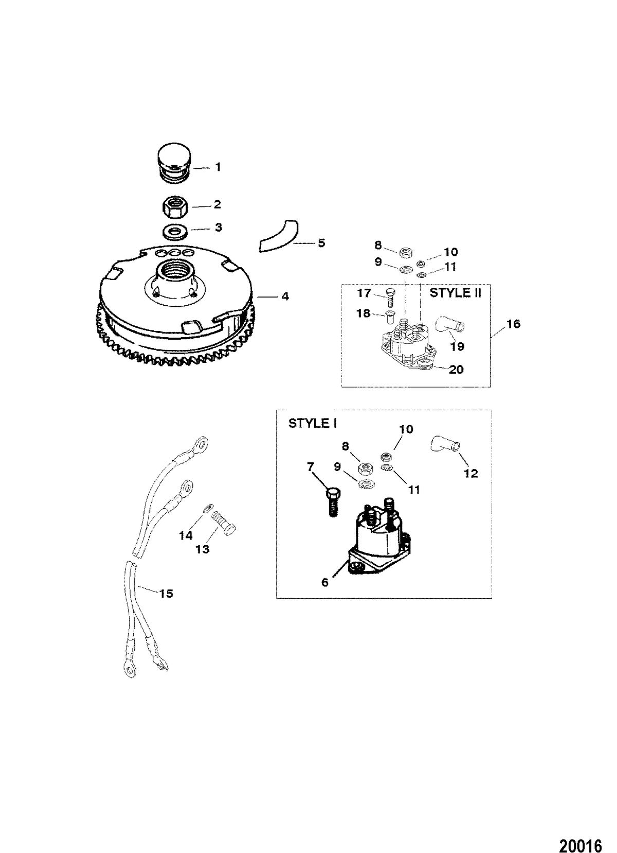 FORCE FORCE 120 H.P. Electrical Components(Flywheel And Relays)