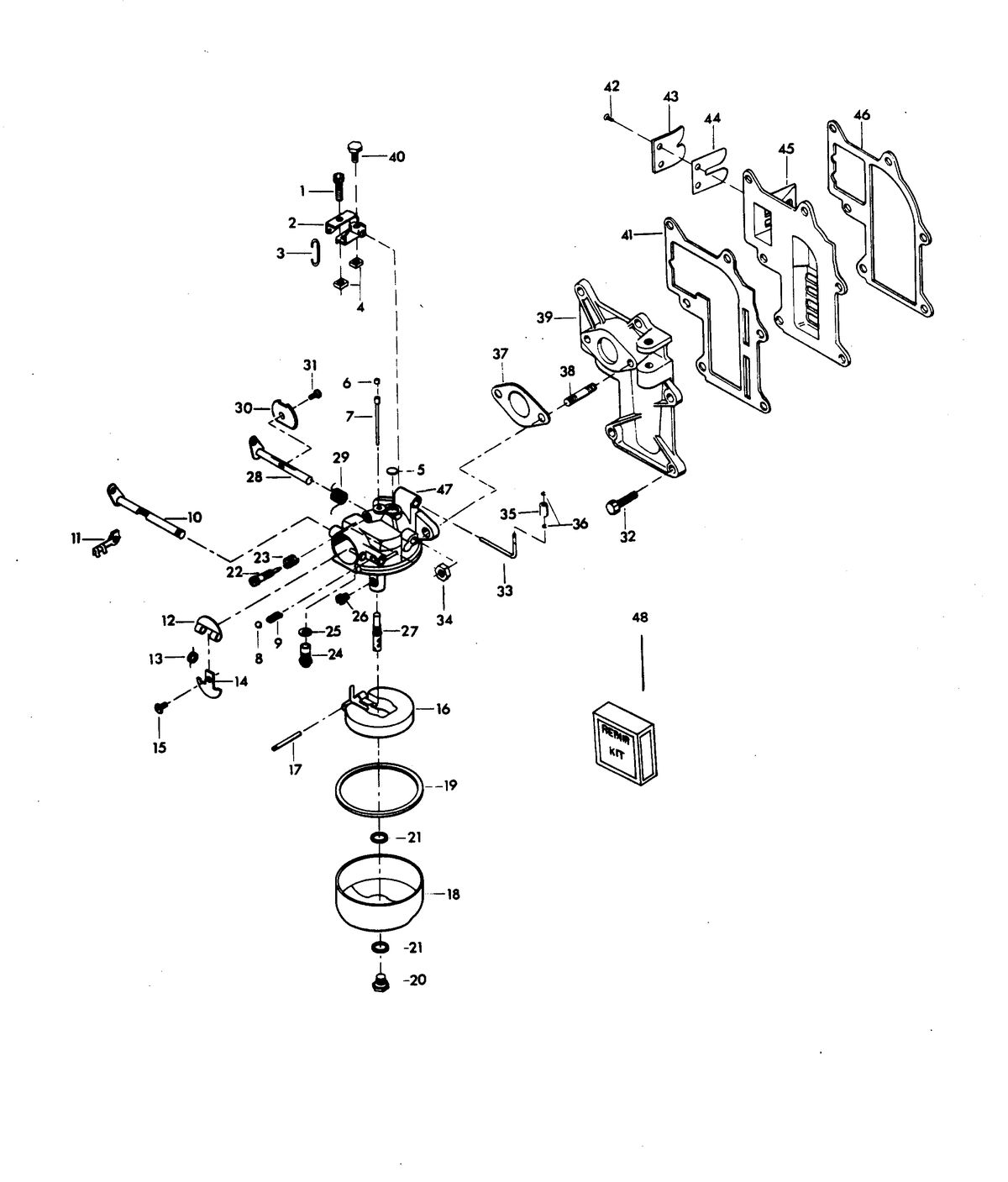 CHRYSLER 9.9 H.P. S91LOR FUEL SYSTEM