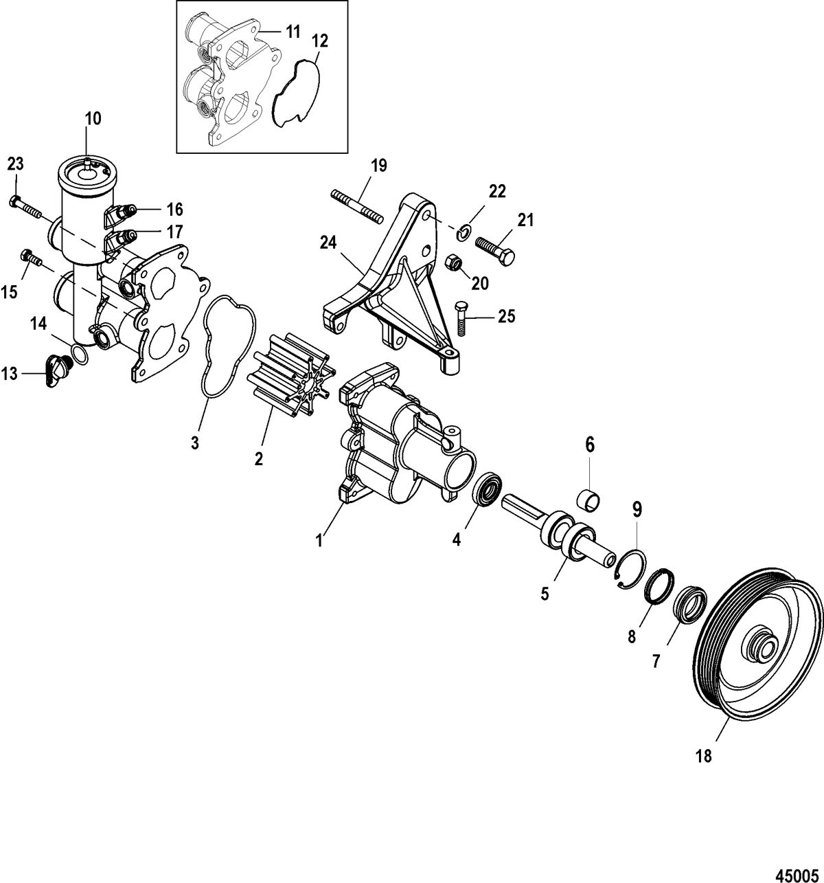 MERCRUISER BLACK SCORPION Sea Water Pump Assembly