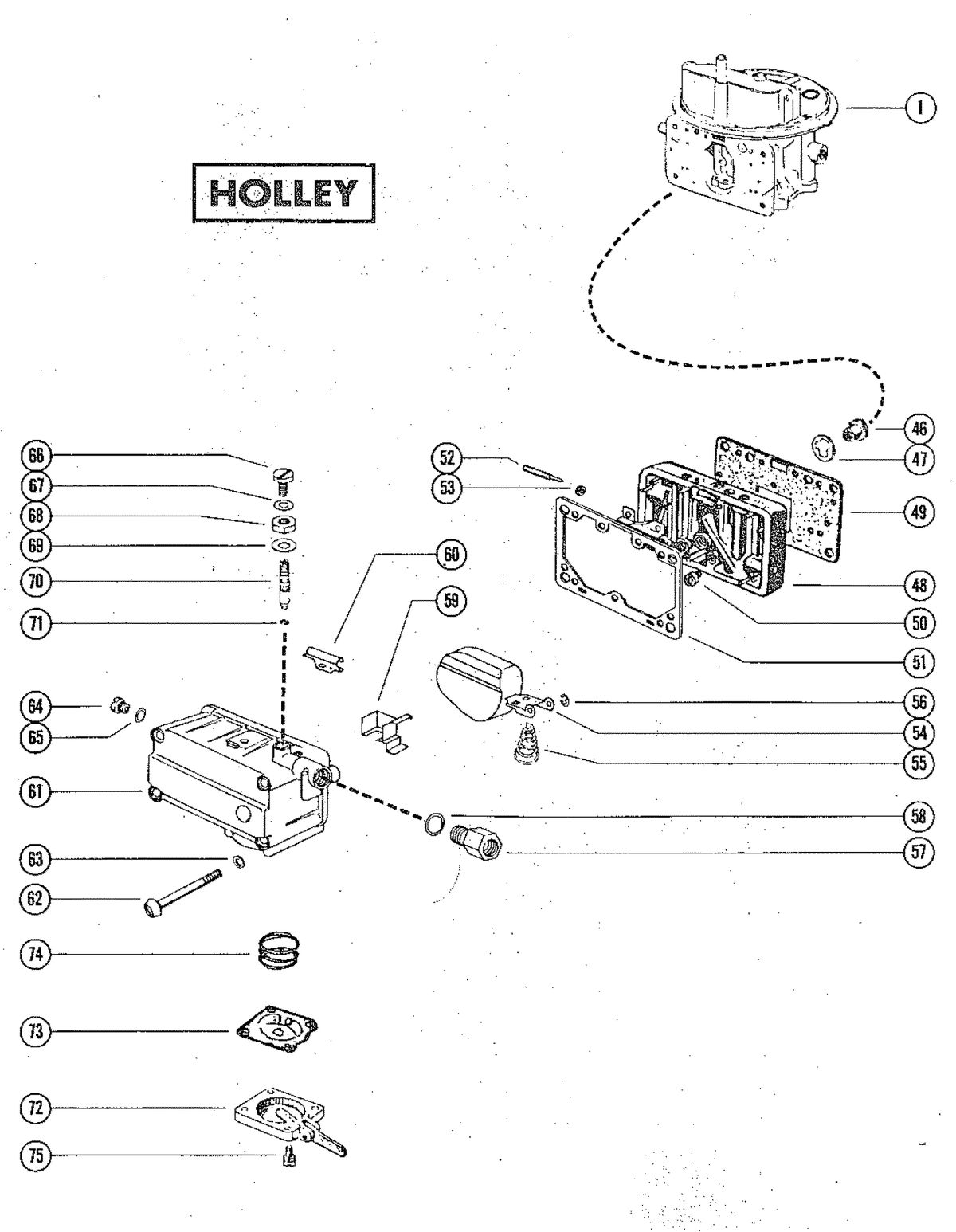 MERCRUISER 888 (2 BBL)ENGINE CARBURETOR ASSEMBLY (HOLLEY)