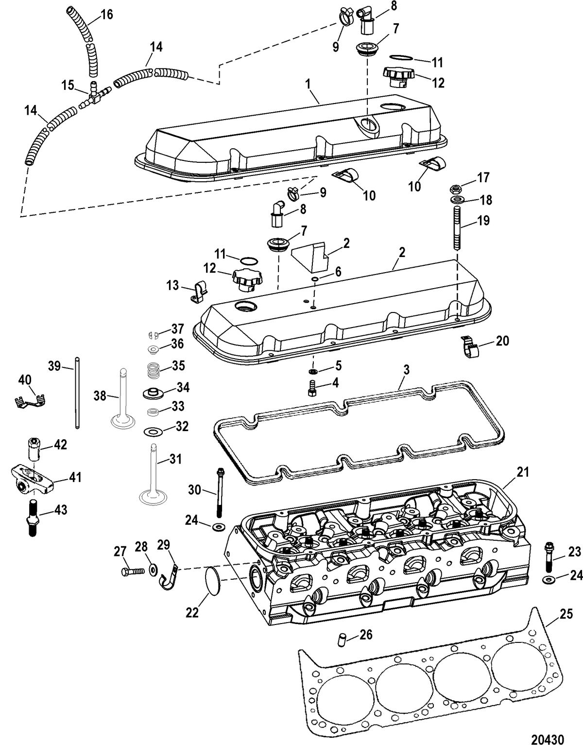 RACE STERNDRIVE 525 EFI Engine Components(Cylinder Head)