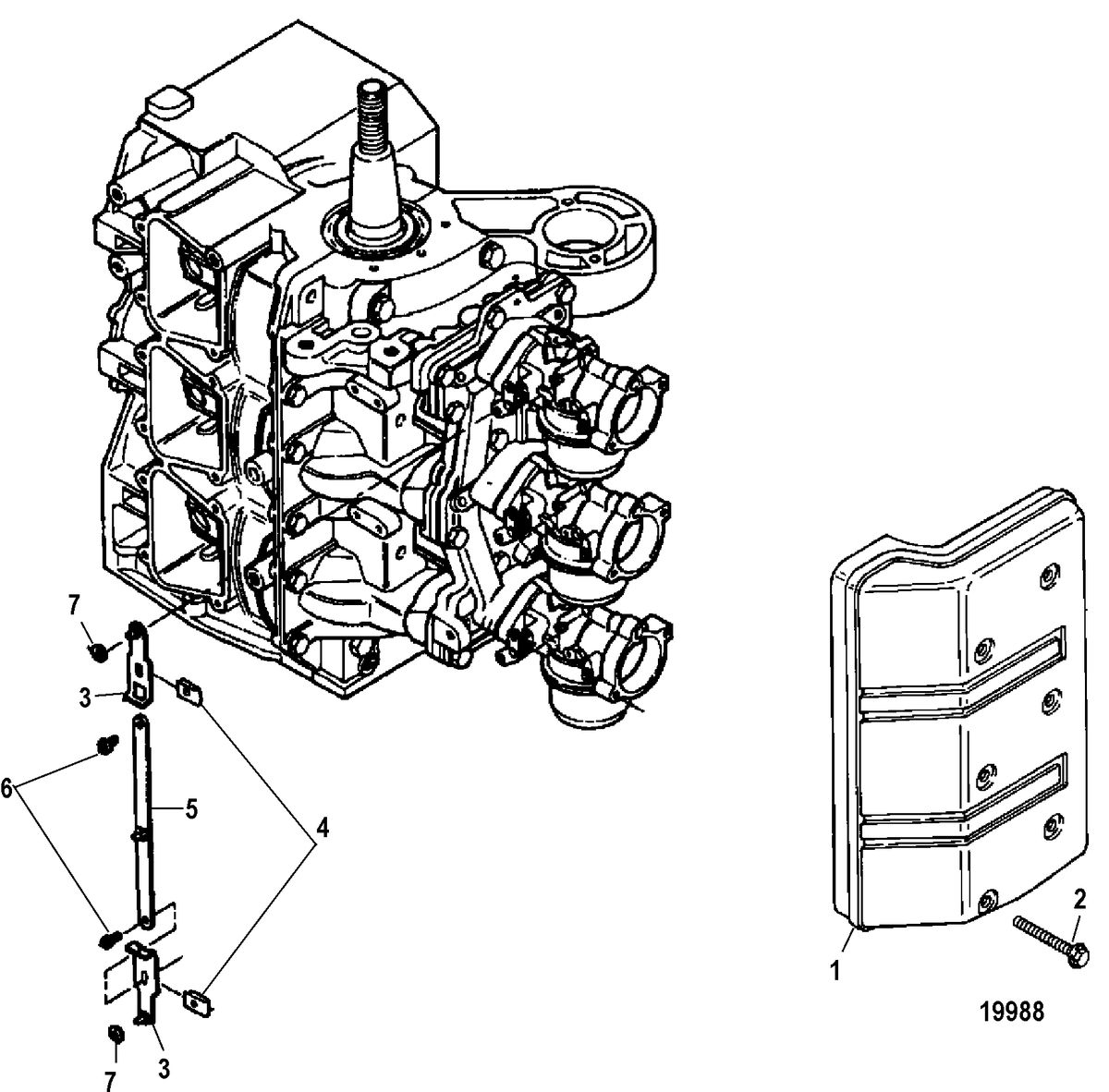 FORCE FORCE 75/90 Intake Cover / Throttle Linkage