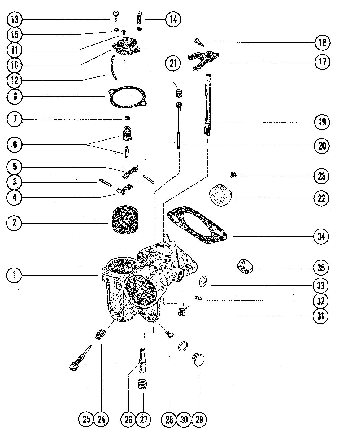 MERCURY MERC 140 CARBURETOR ASSEMBLY