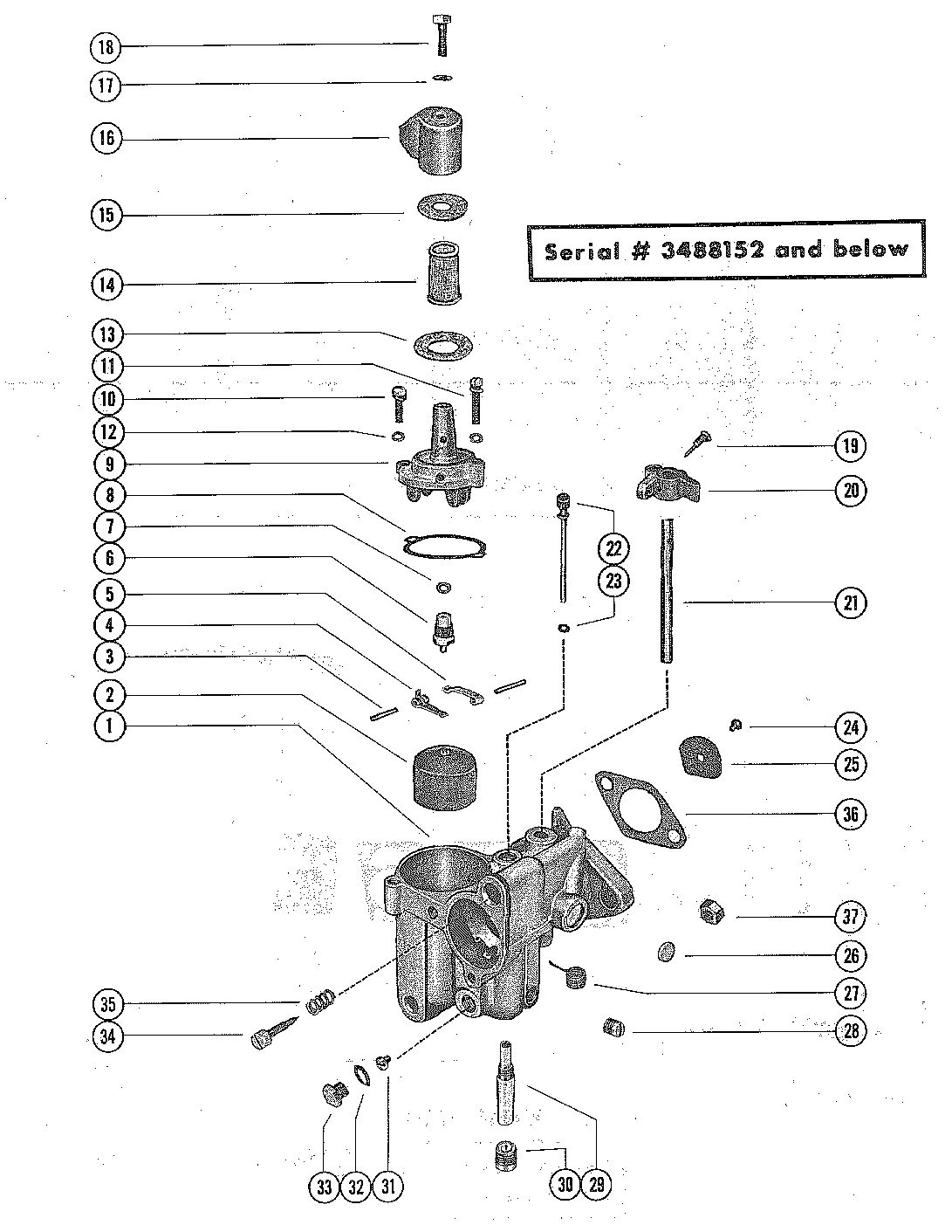 MERCURY MERC 75 CARBURETOR ASSEMBLY