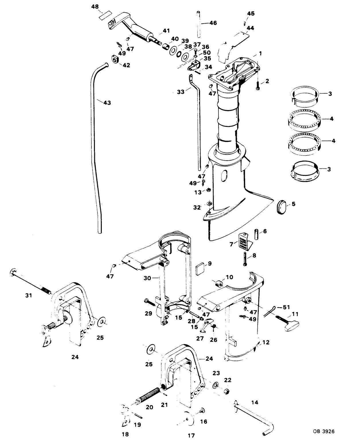 FORCE 4 H.P. MOTOR LEG