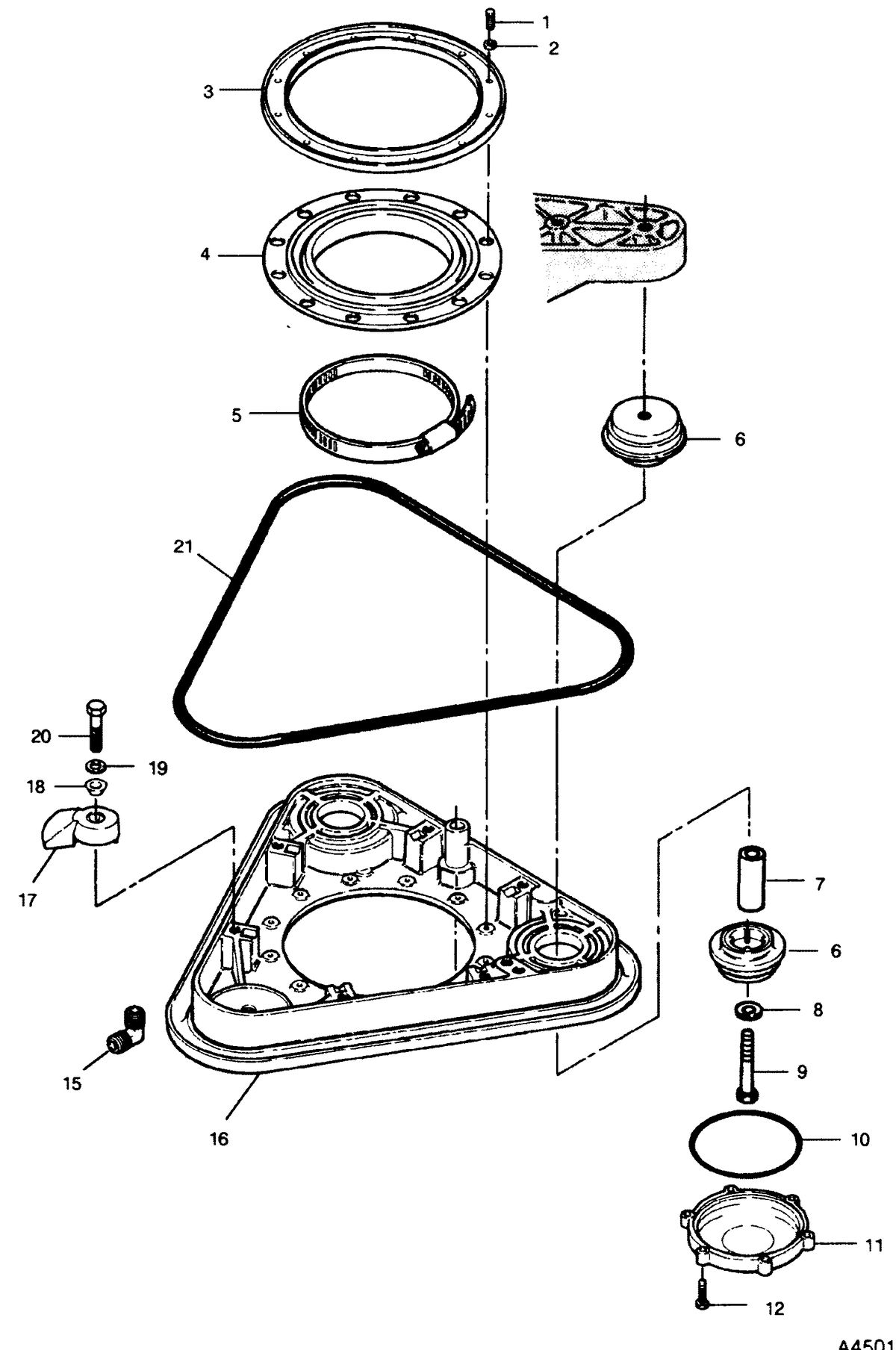 FORCE FORCE 1991 120 H.P "D" MODEL L-DRIVE TRANSOM PLATE