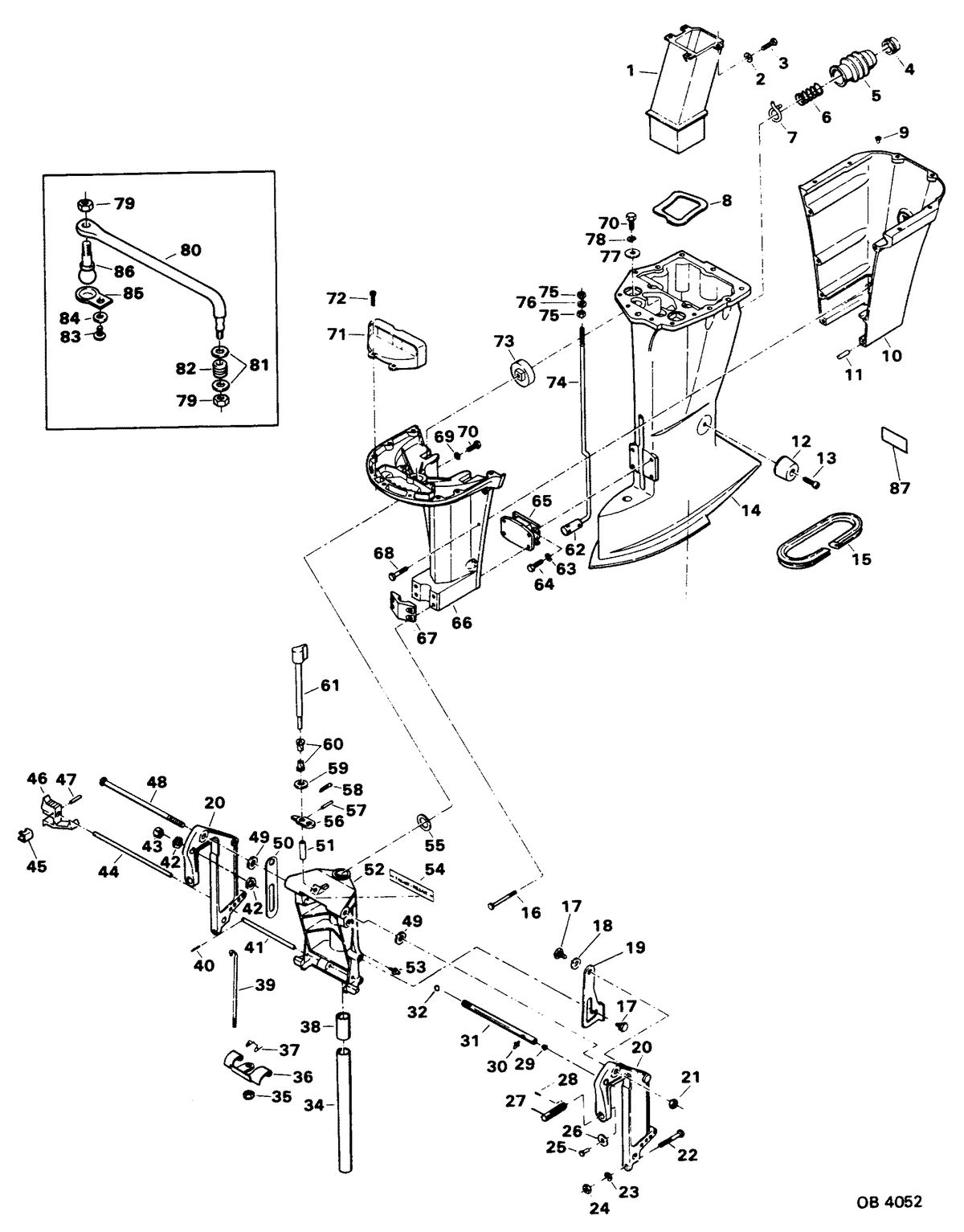 FORCE FORCE 85 H.P. MOTOR LEG