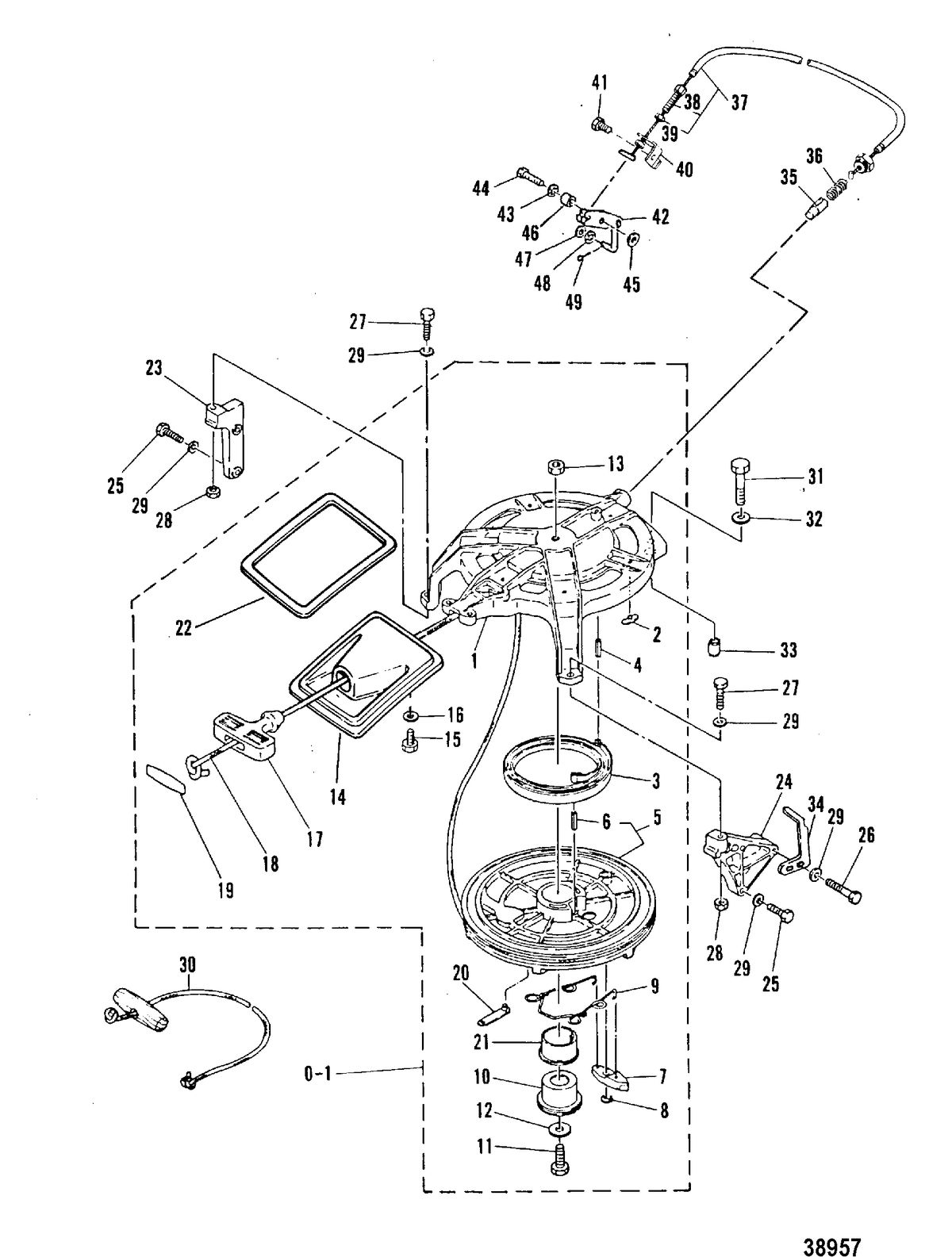 MARINER 30 HP RECOIL STARTER