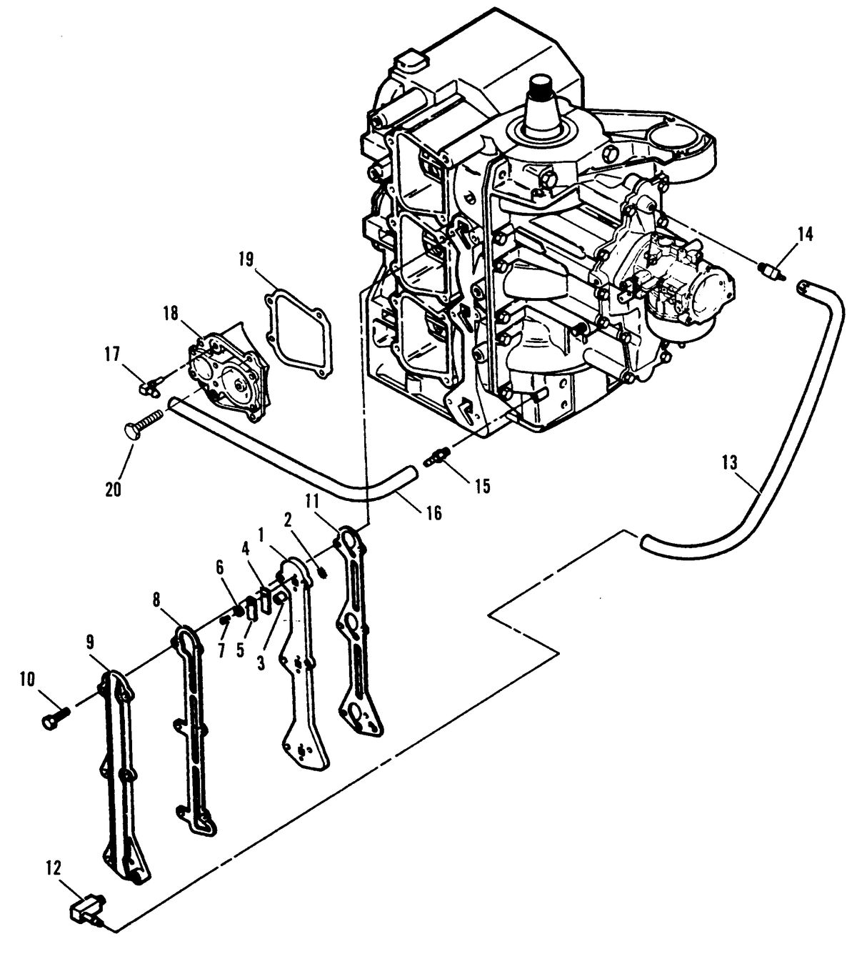 FORCE 70 H.P. RECIRCULATION SYSTEM (91B THRU 92C)