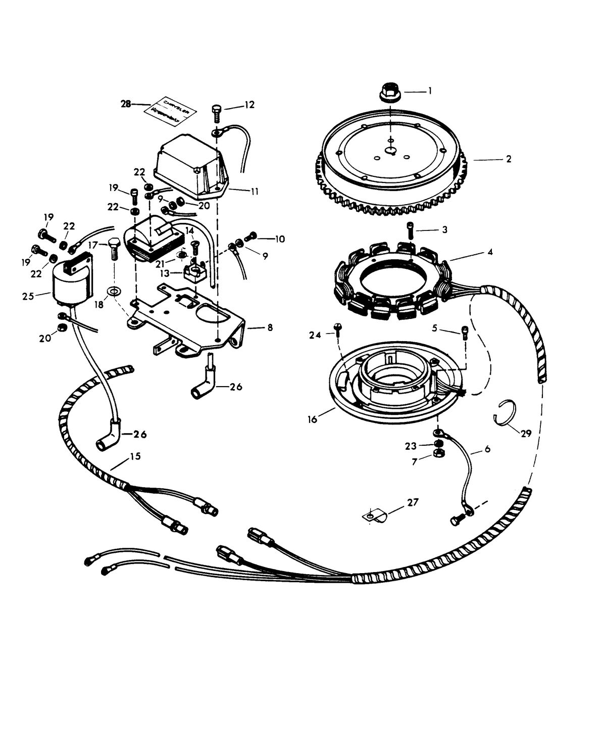 CHRYSLER 30 H.P. ALTERNATOR