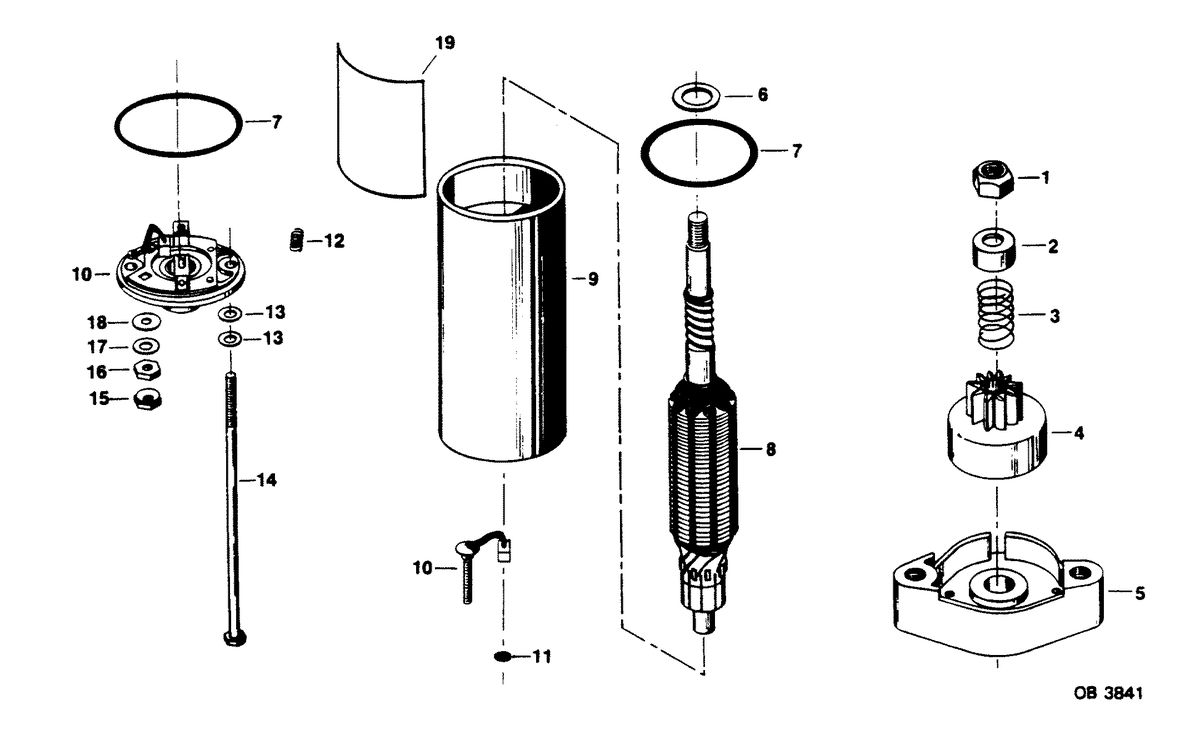 CHRYSLER 15 H.P. ELECTRIC STARTER (158H3D, 158B3D)