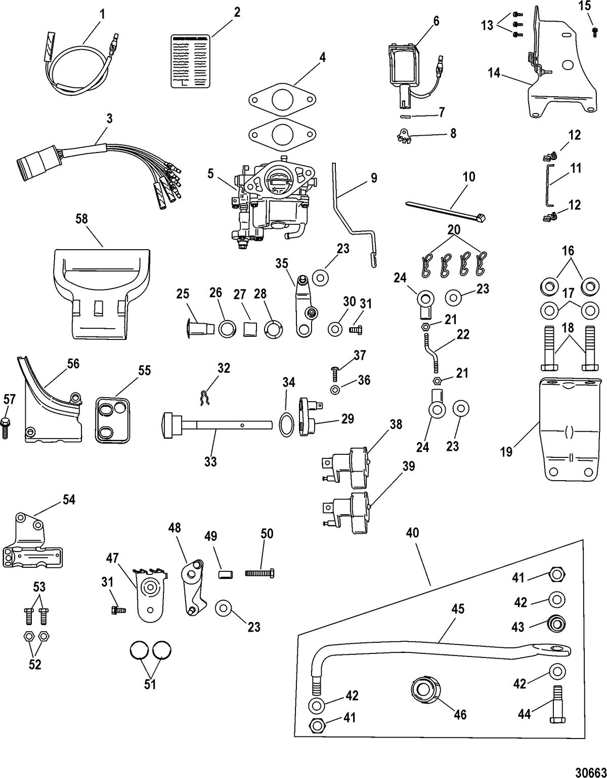 ACCESSORIES REMOTE CONTROL SYSTEMS AND COMPONENTS Conversion Kit - Remote Control, EU 9.9 FourStroke, Electric