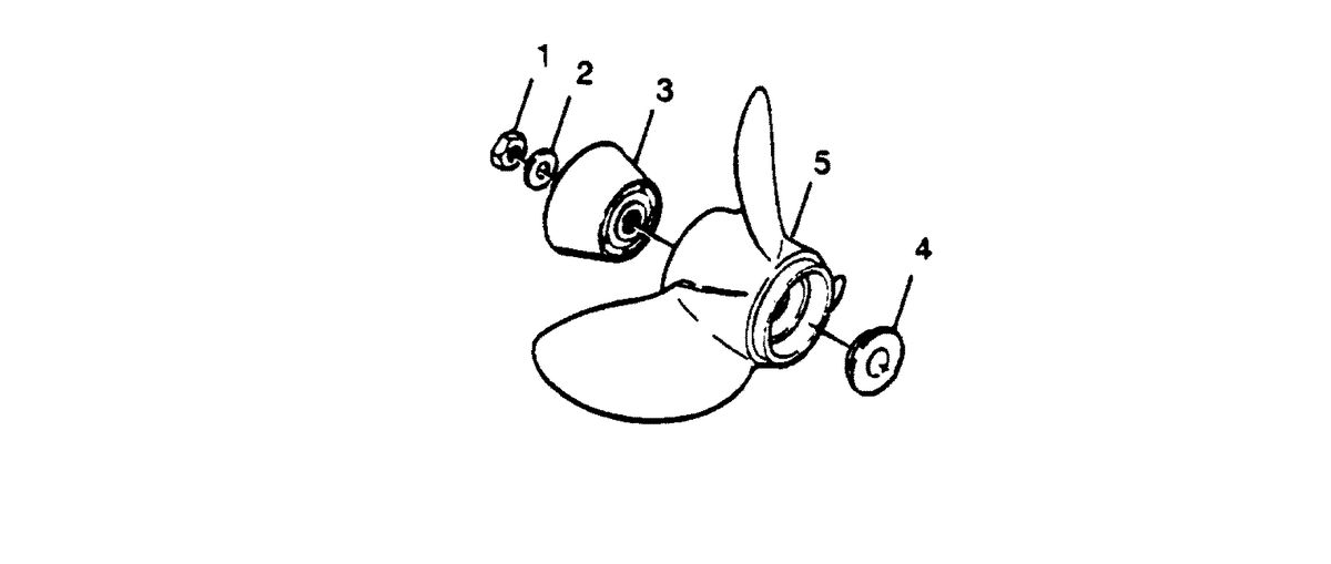 FORCE FORCE 1989 125 HP "A" MODELS STRAIGHT HUB PROPS