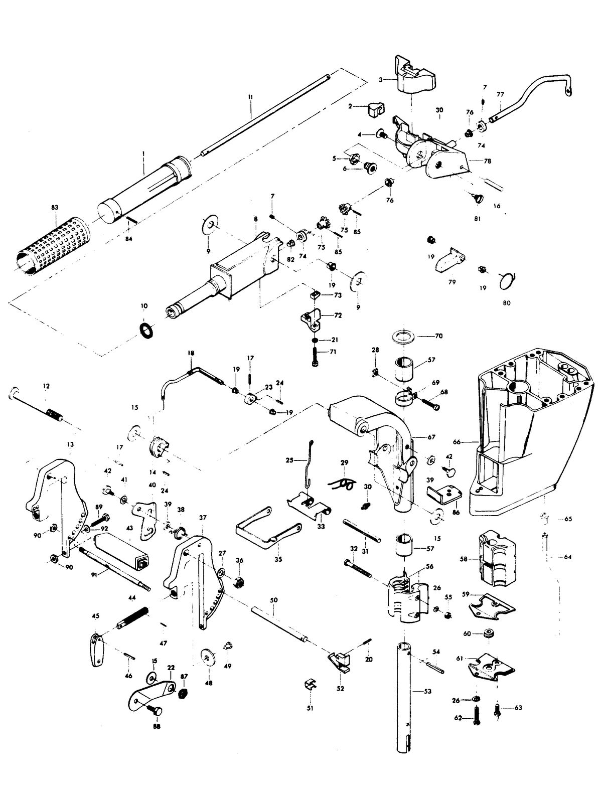 CHRYSLER 6 H.P. SAILOR MOTOR LEG