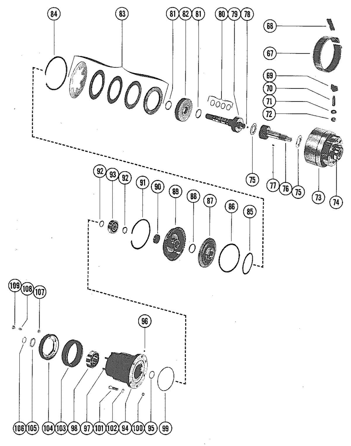 MERCRUISER 330 ENGINE (G.M.) TRANSMISSION ASSEMBLY (STERN DRIVE) PAGE 2