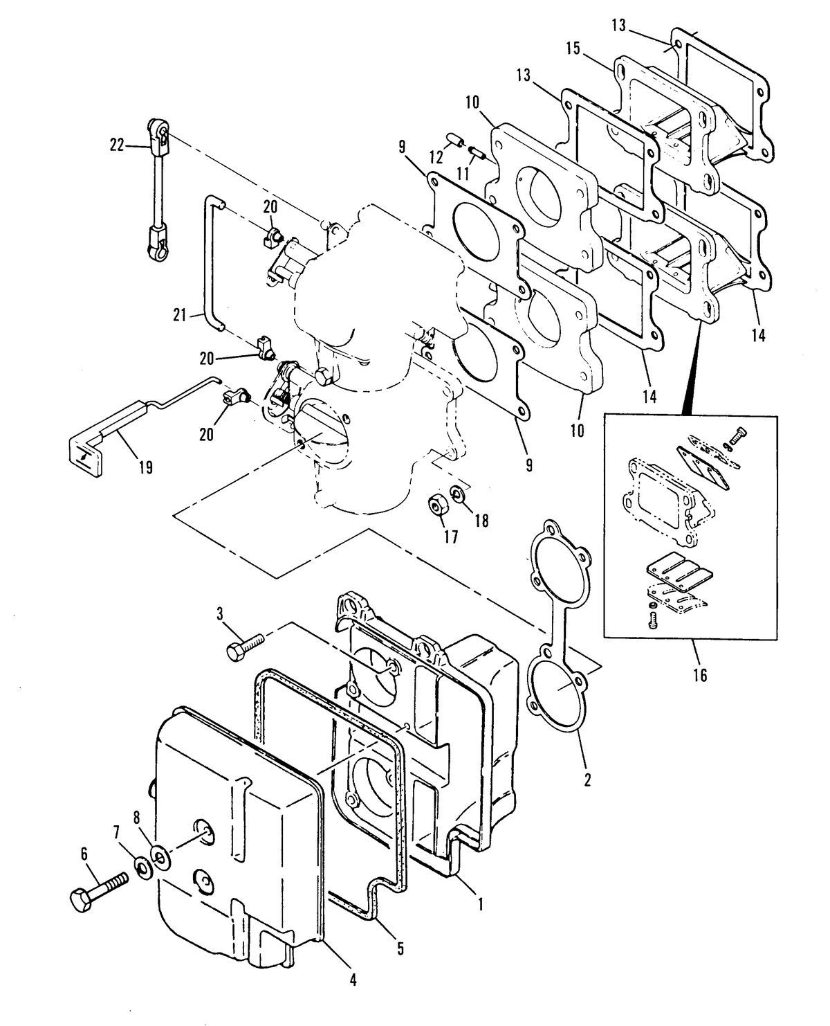 MARINER 55 H.P. W/MARATHON INTAKE MANIFOLD