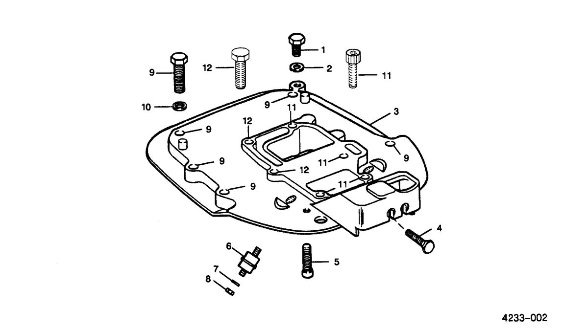 FORCE FORCE 1989 25 H.P. "A" MODELS SPACER PLATE