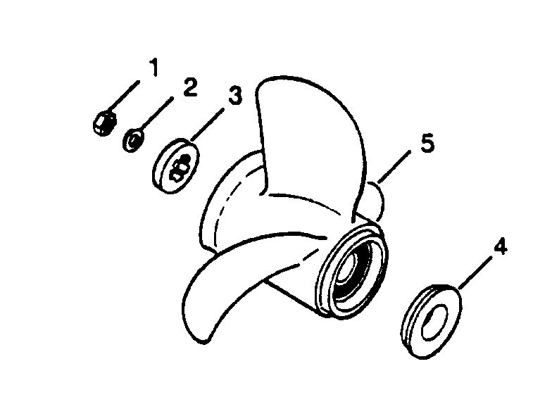 FORCE FORCE 1990 90 H.P. "A" MODEL L-DRIVE FLARED HUB PROPS