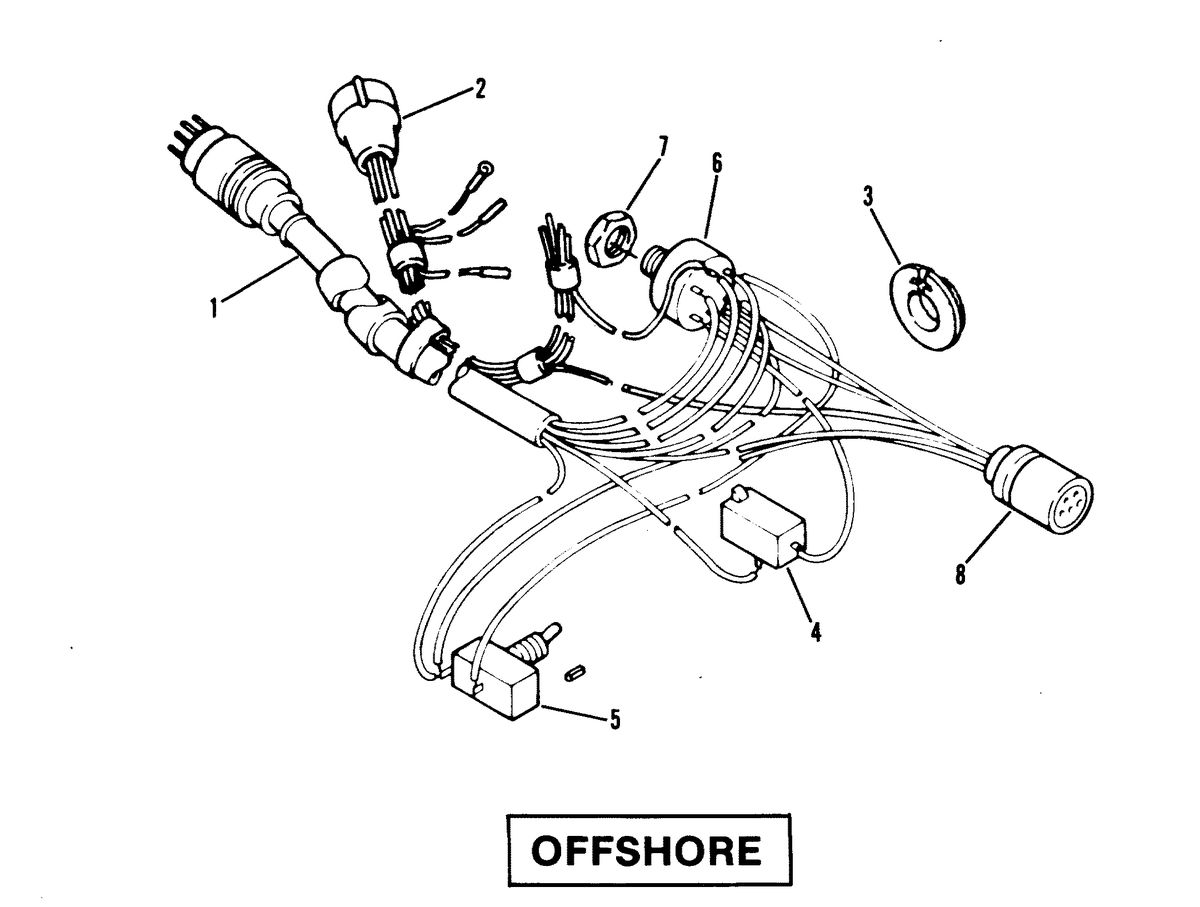 RACE OUTBOARD 2.4L (EFI) BASS/OFFSHORE TRIM HARNESS ASSEMBLY