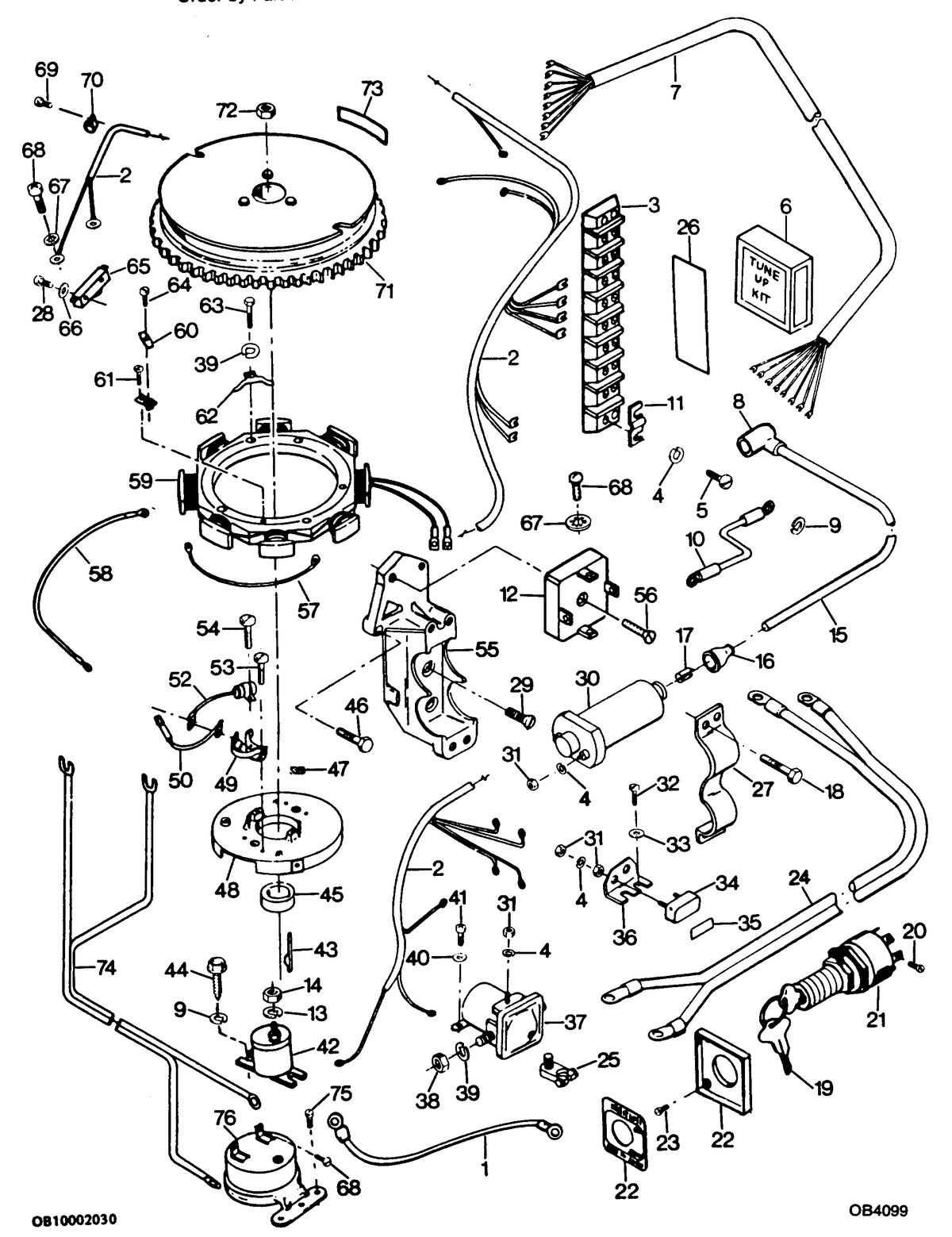 FORCE FORCE 1987 50 H.P. ALTERNATOR AND ELECTRICAL COMPONENTS