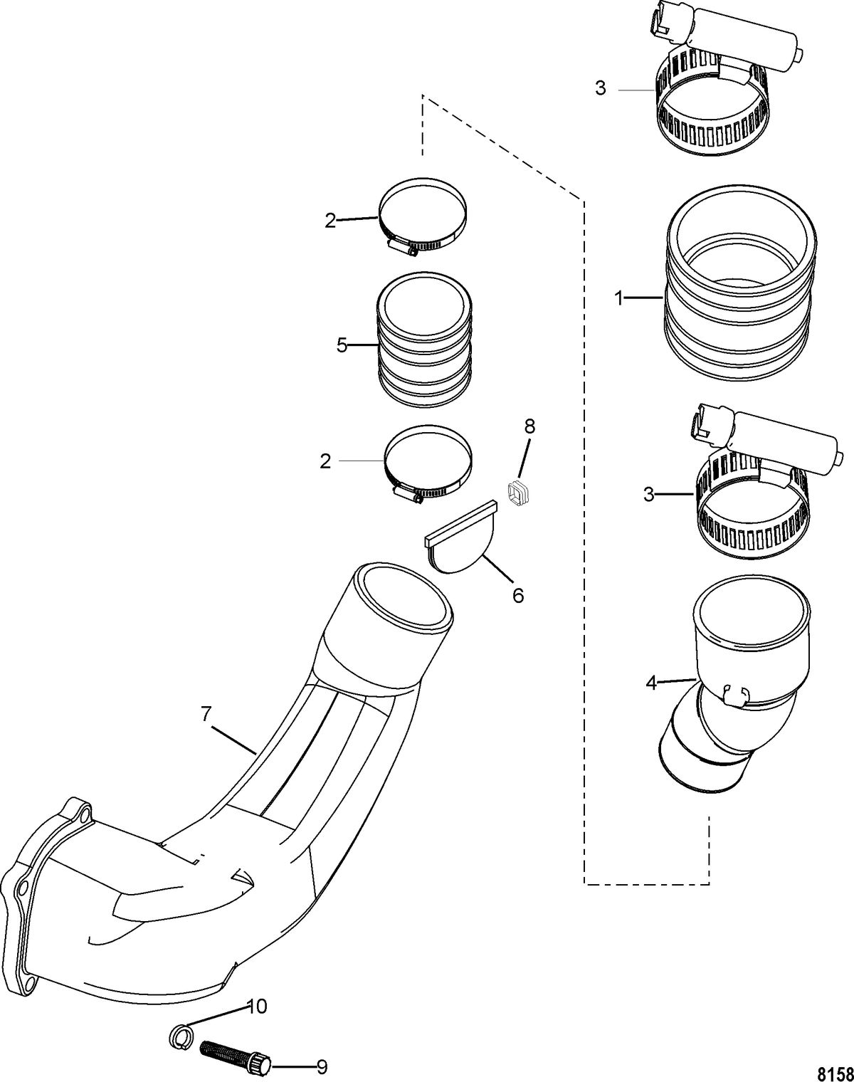 MERCRUISER 3.0L ALPHA ONE Exhaust System