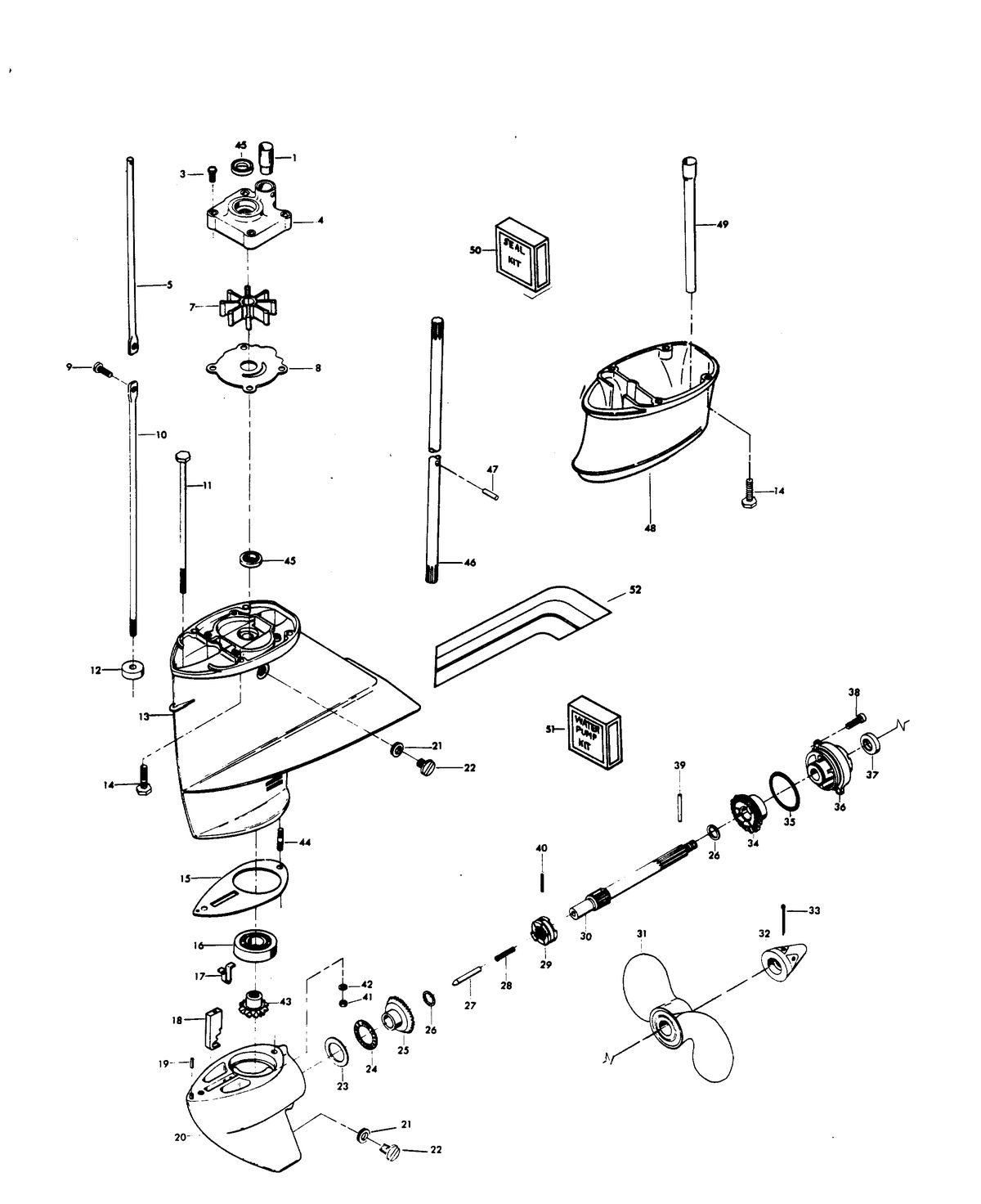 CHRYSLER 9.9 H.P. GEAR HOUSING