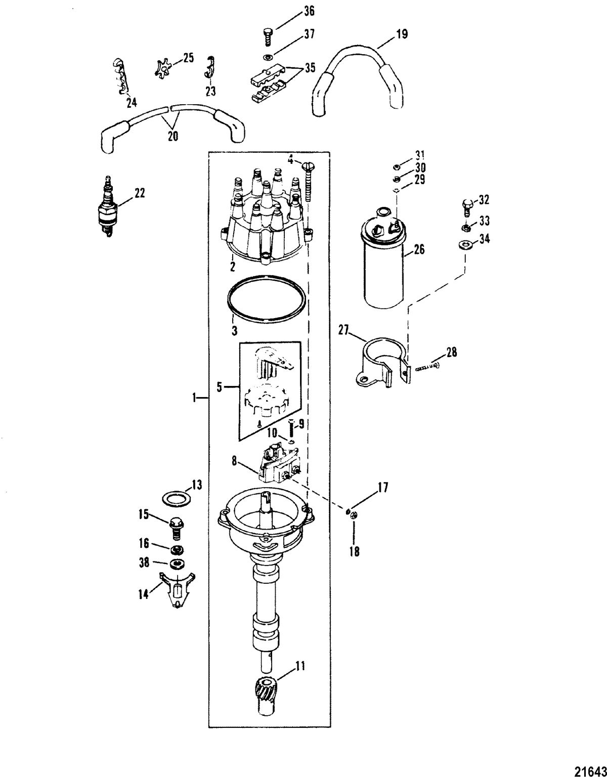 RACE STERNDRIVE 420 / 425 Distributor And Ignition Components