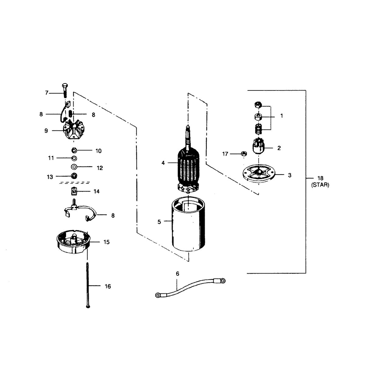 FORCE FORCE 1991 50 H.P. "A" MODELS ELECTRIC STARTER