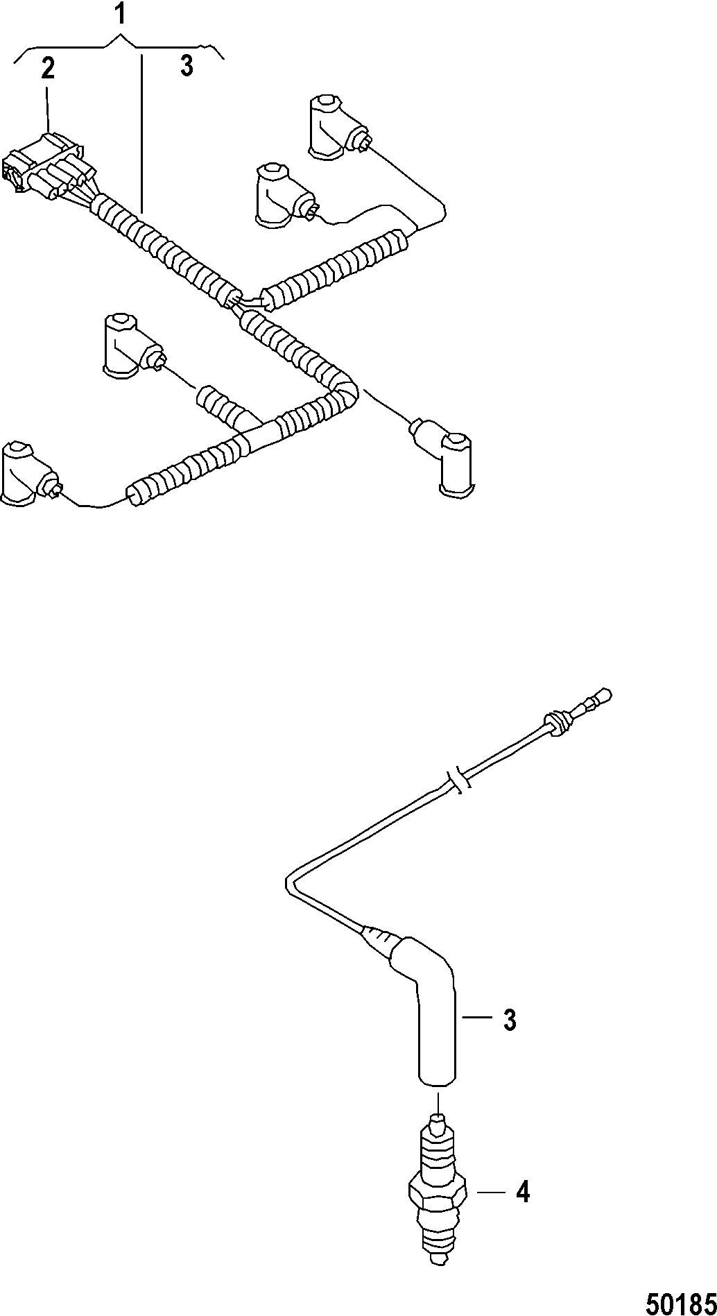 MERCRUISER VW 2.5L RAIL AND GLOW PLUG