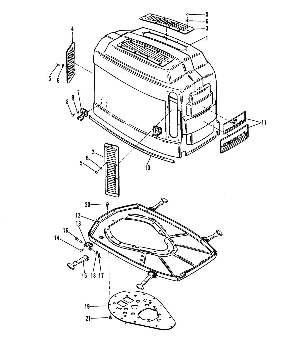 RACE OUTBOARD FORMULA 1 2 LITRE (EFI) COWLS(OLD STYLE)