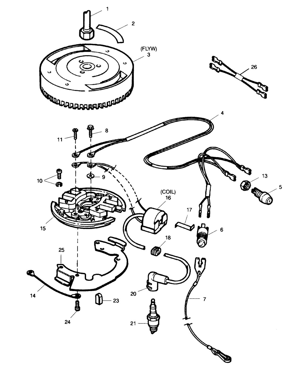 SEARS 15 H.P. 15" LEG OUTBOARD MOTOR Ignition System