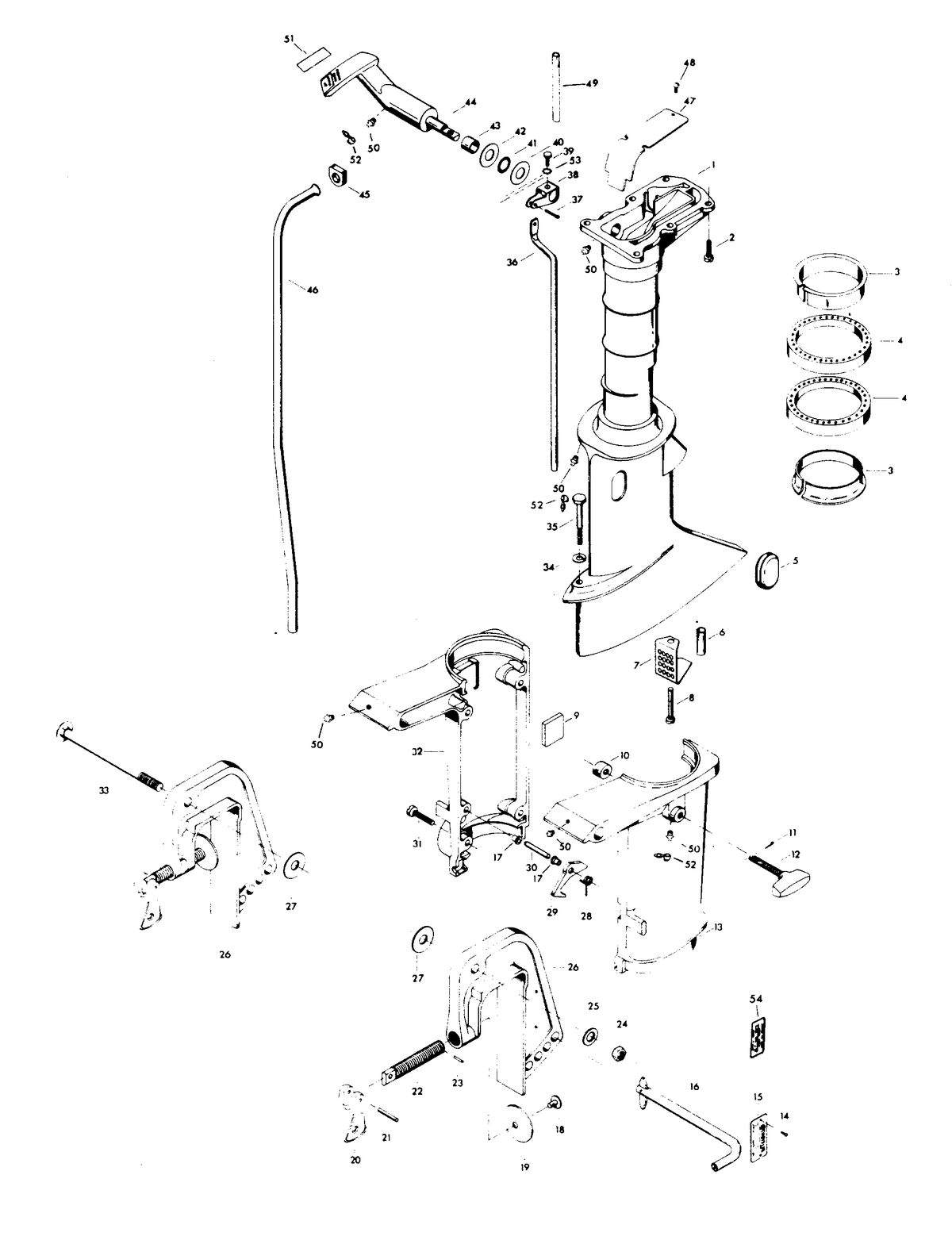 CHRYSLER 4 H.P. MOTOR LEG