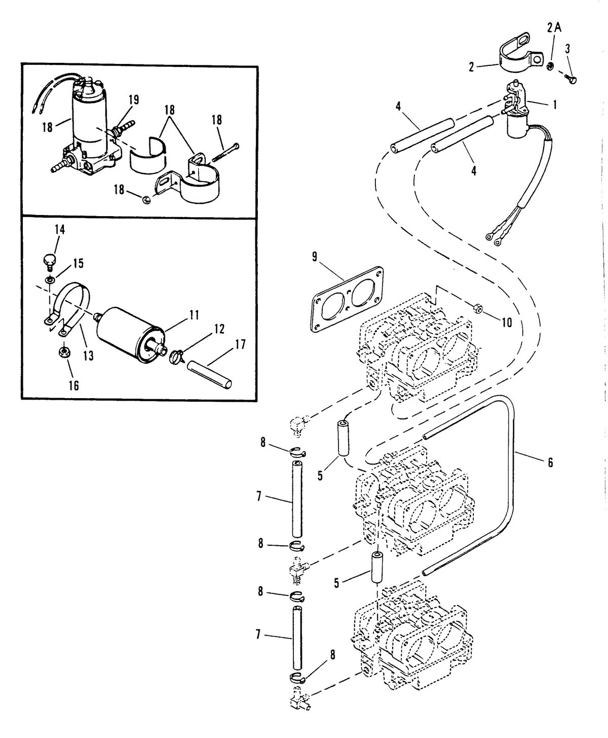 RACE OUTBOARD 2.5 L (CARB) FUEL LINES