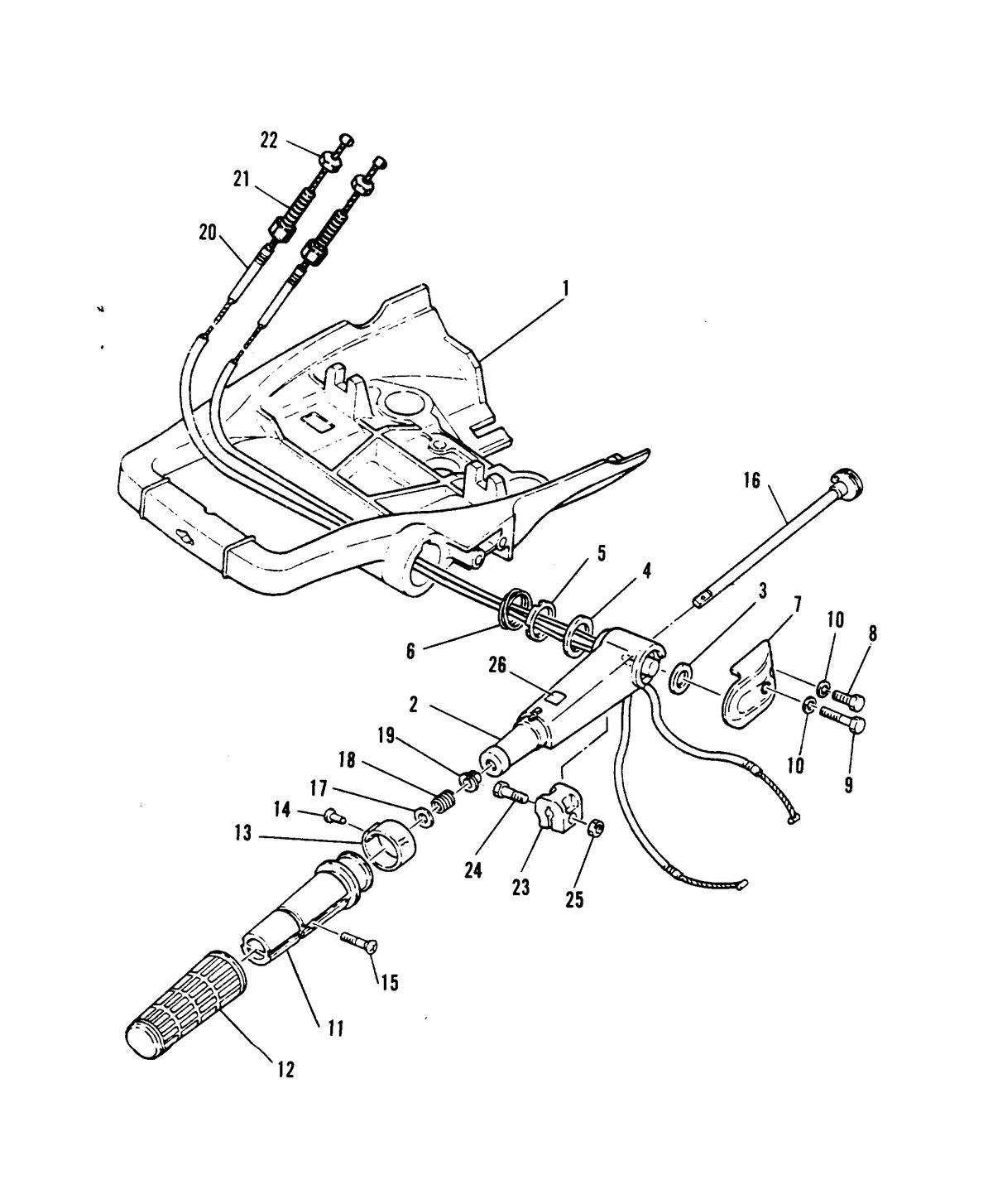 MARINER 15 H.P. W/MARATHON STEERING HANDLE