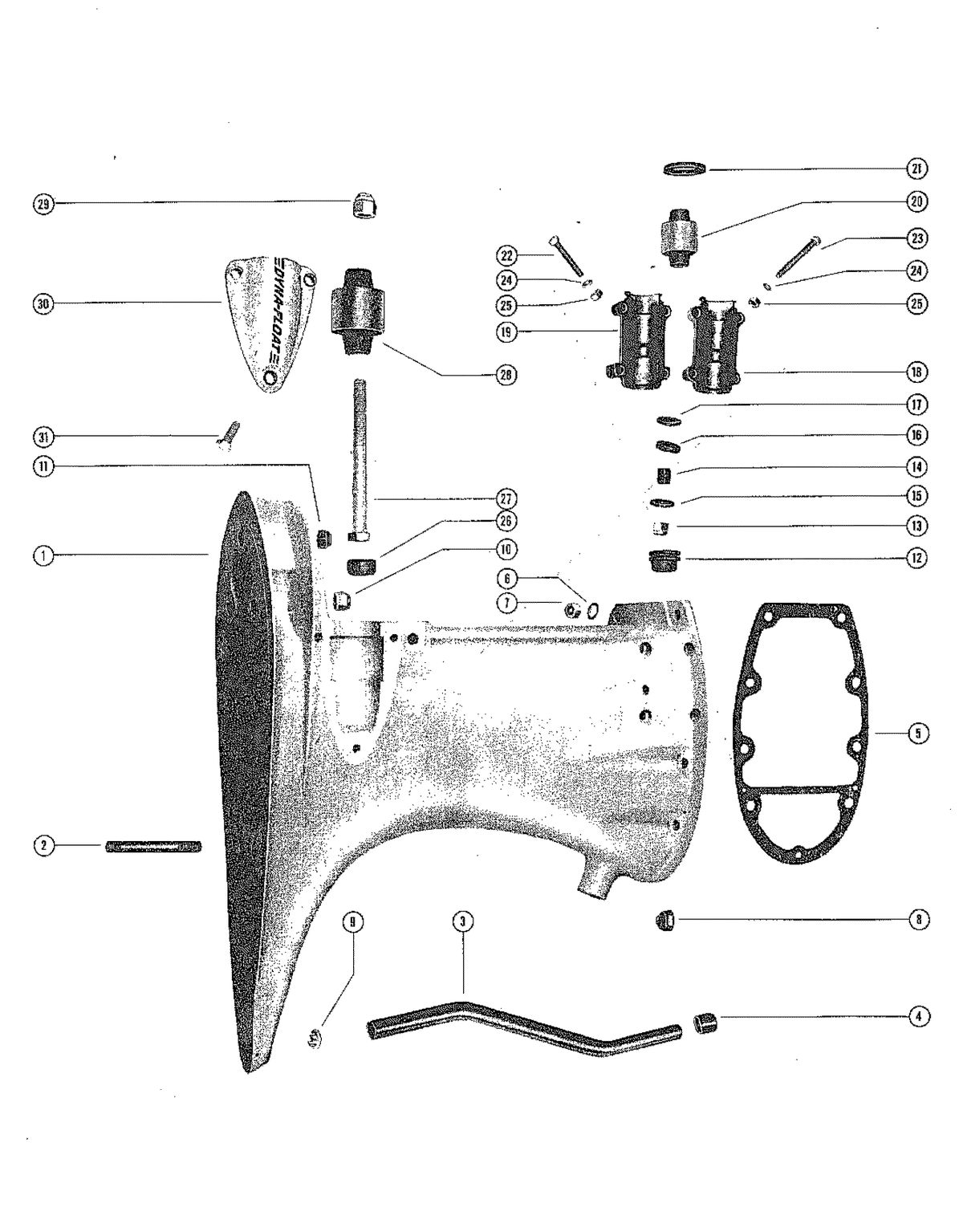 MERCURY MERC 800 DRIVE SHAFT HOUSING ASSEMBLY