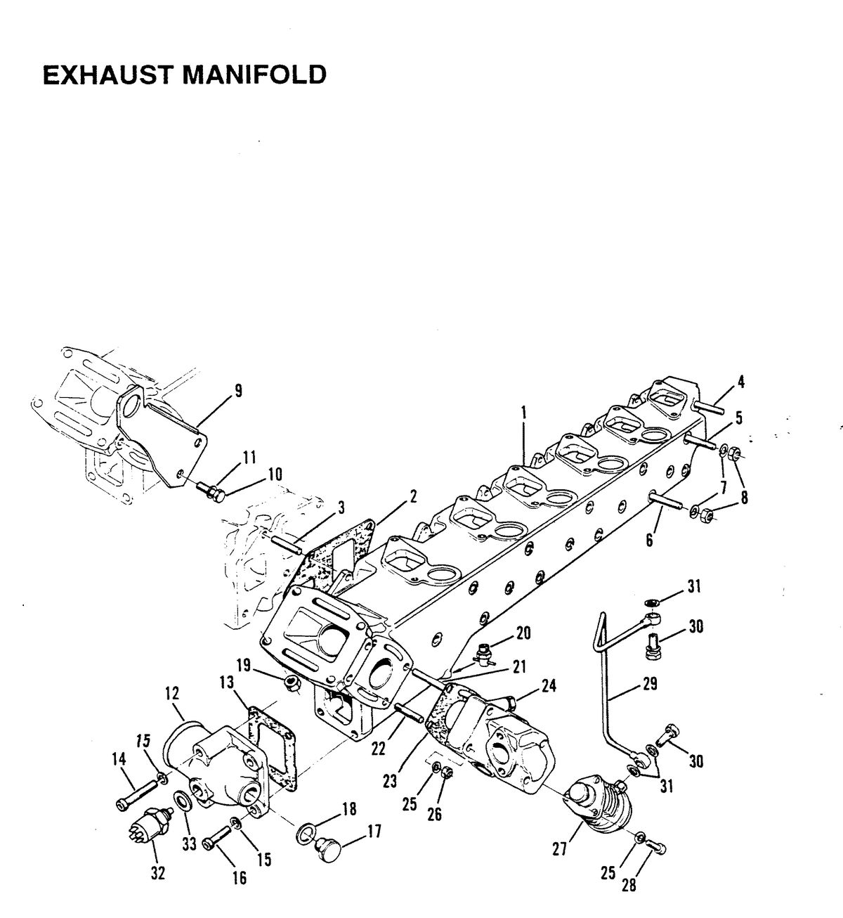 MERCRUISER D-254 TURBO ACDIESEL ENGINE STERN DRIVE/INBOARD EXHAUST MANIFOLD