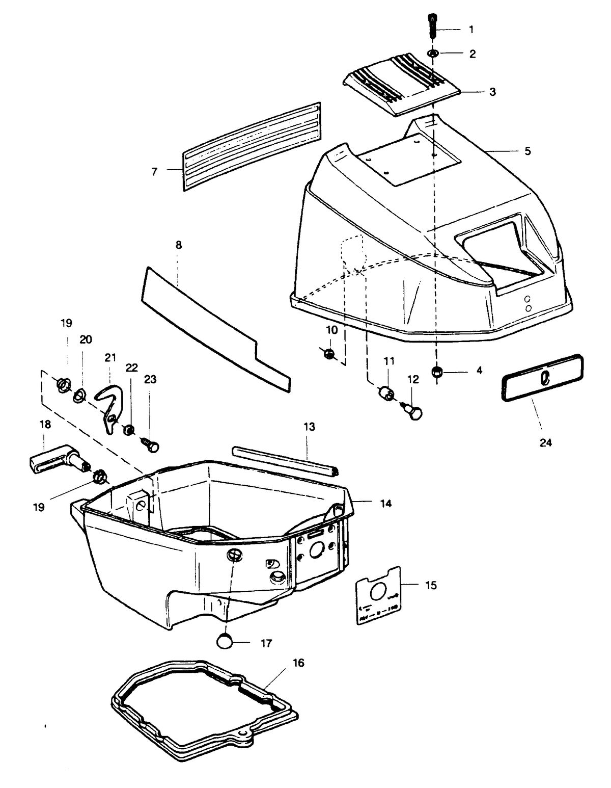 SEARS SEARS 15 H.P. ENGINE COVER AND SUPPORT PLATE