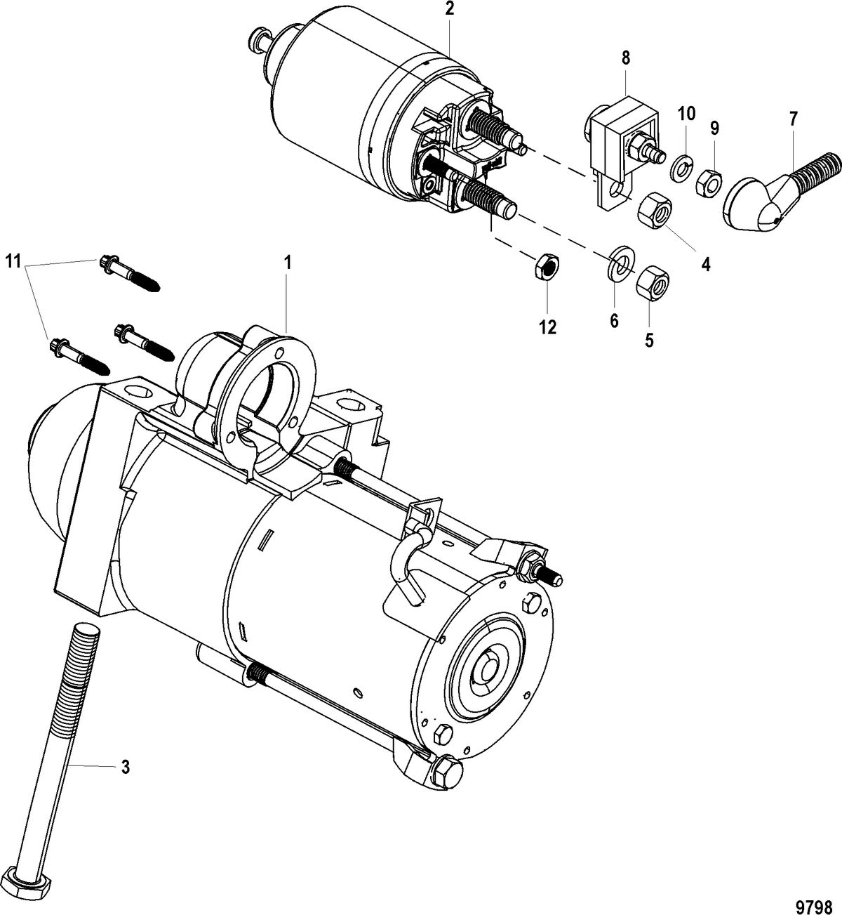 MERCRUISER BLACK SCORPION Starter Motor