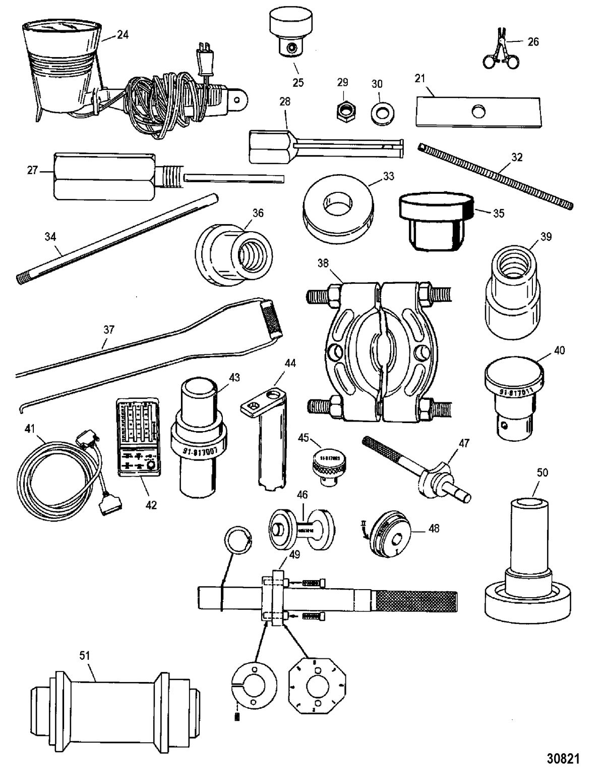 MERCURY/MARINER 40/50/60 (4 CYLINDER) CARB 4-STROKE TOOLS