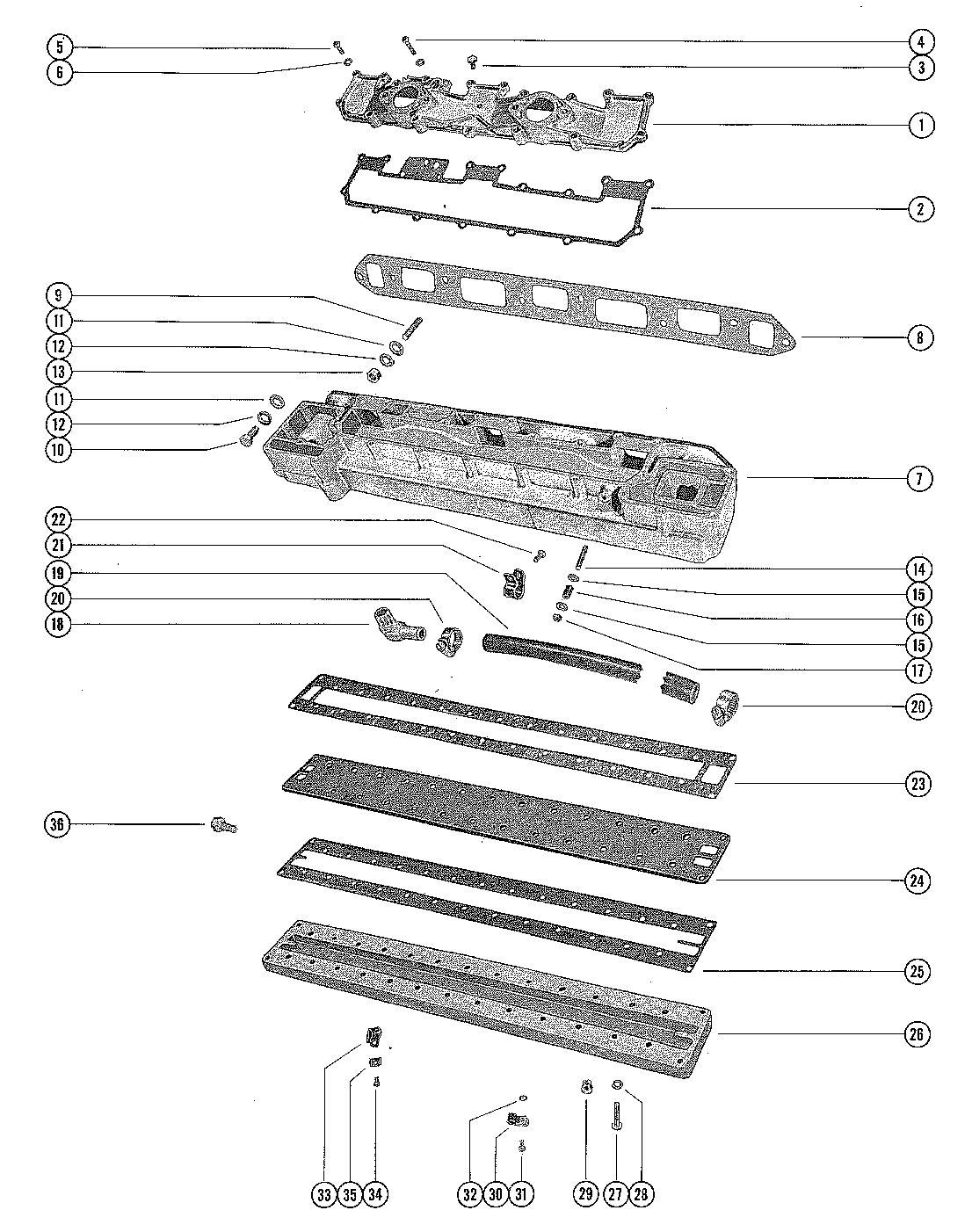 MERCRUISER 140 ENGINE (6 CYLINDER) MANIFOLD BODY