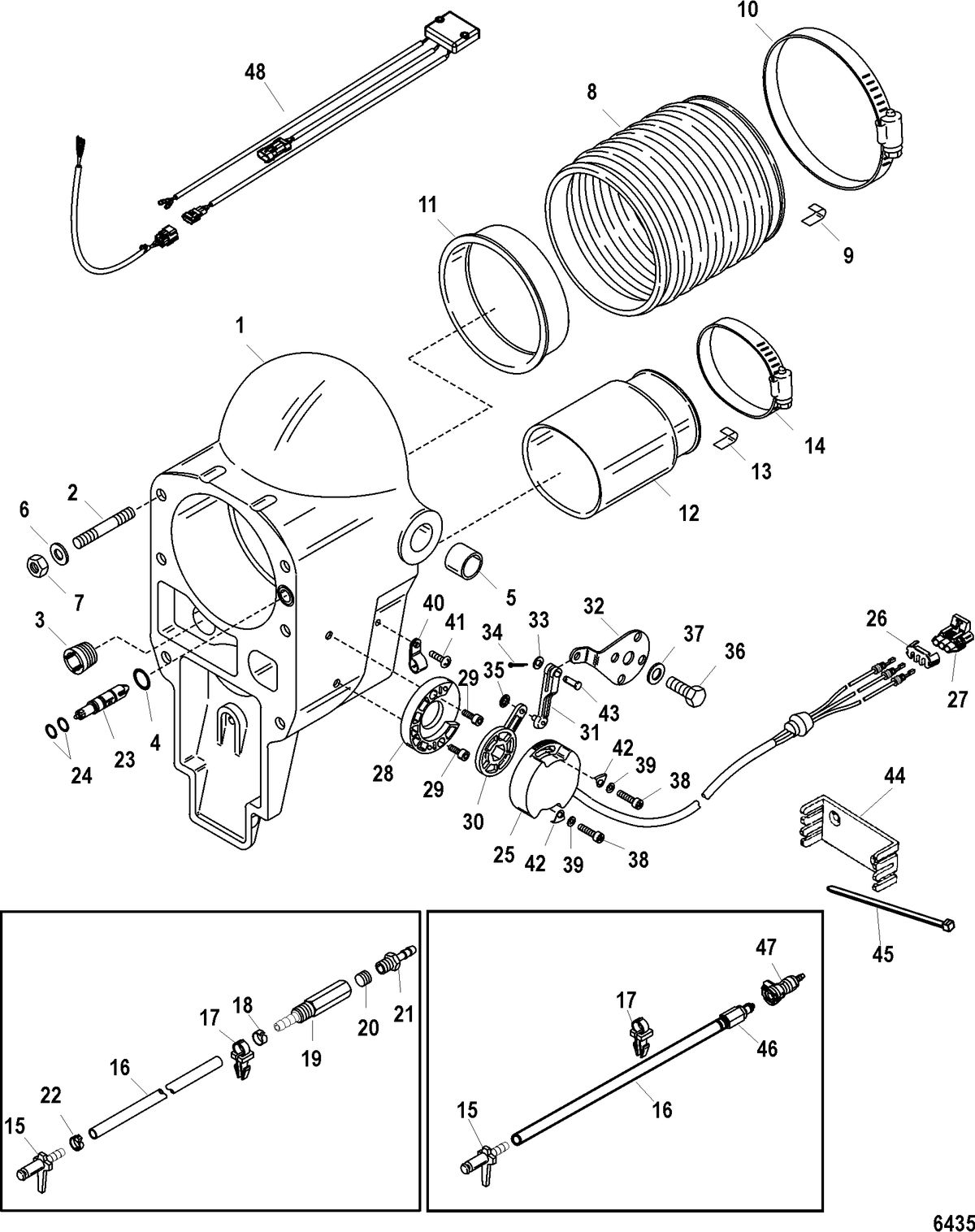 MERCRUISER BRAVO XR I - III SPORT MASTER Bell Housing(Integrated and Hi Performance Transom)