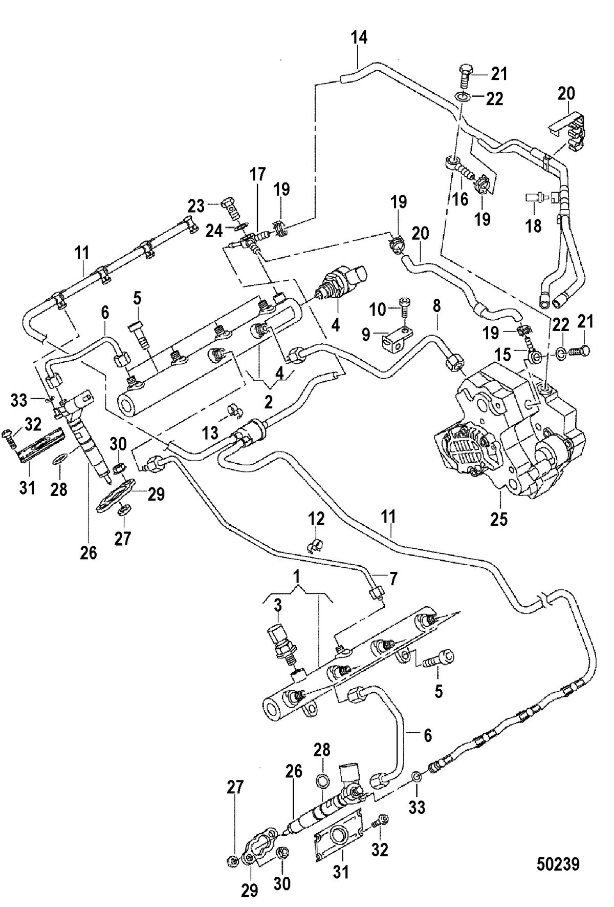 MERCRUISER 4.2L TDI FUEL COMPONENTS