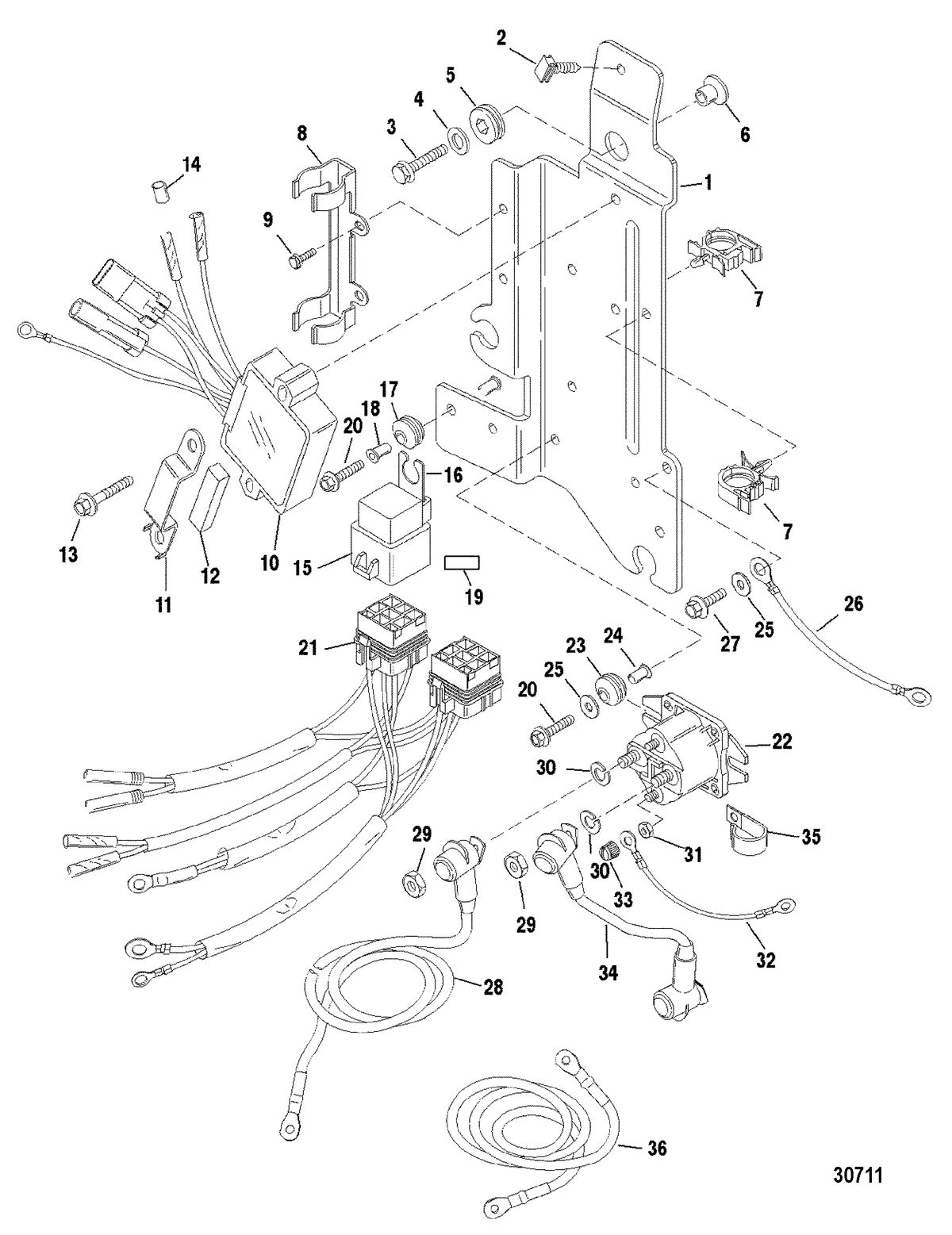 MERCURY/MARINER 150/175/200 EFI SOLENOID MOUNTING
