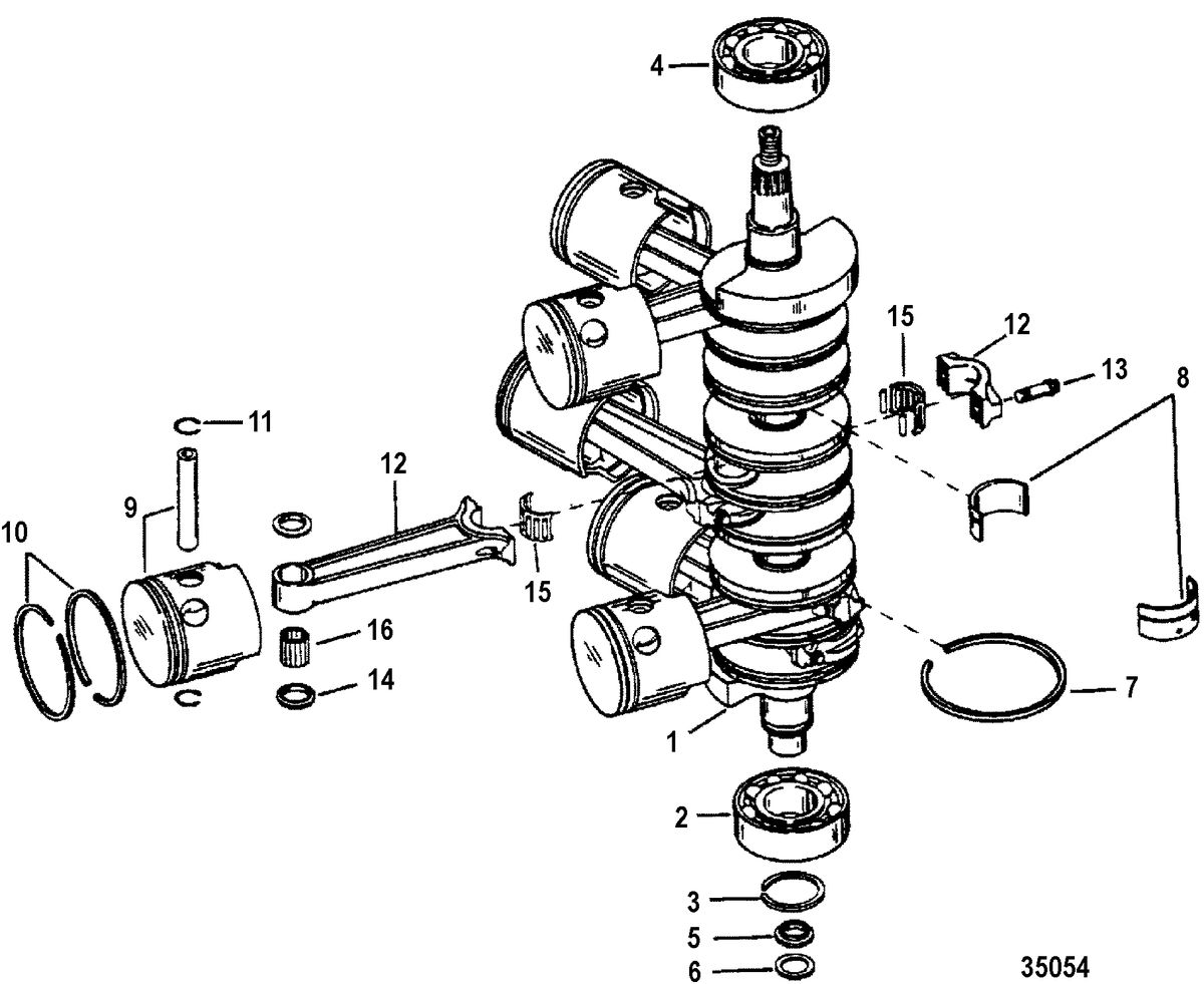 RACE OUTBOARD 2.5L (EFI) 2.5L (EFI-OFFSHORE) Crankshaft, Pistons and Connecting Rods