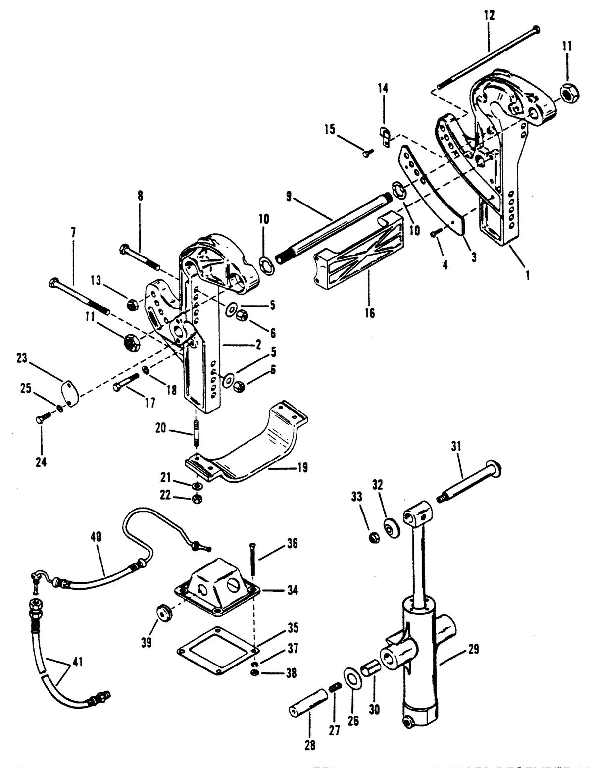 RACE OUTBOARD 2.5L EFI 2.5L EFI OFFSHORE TRANSOM BRACKETS
