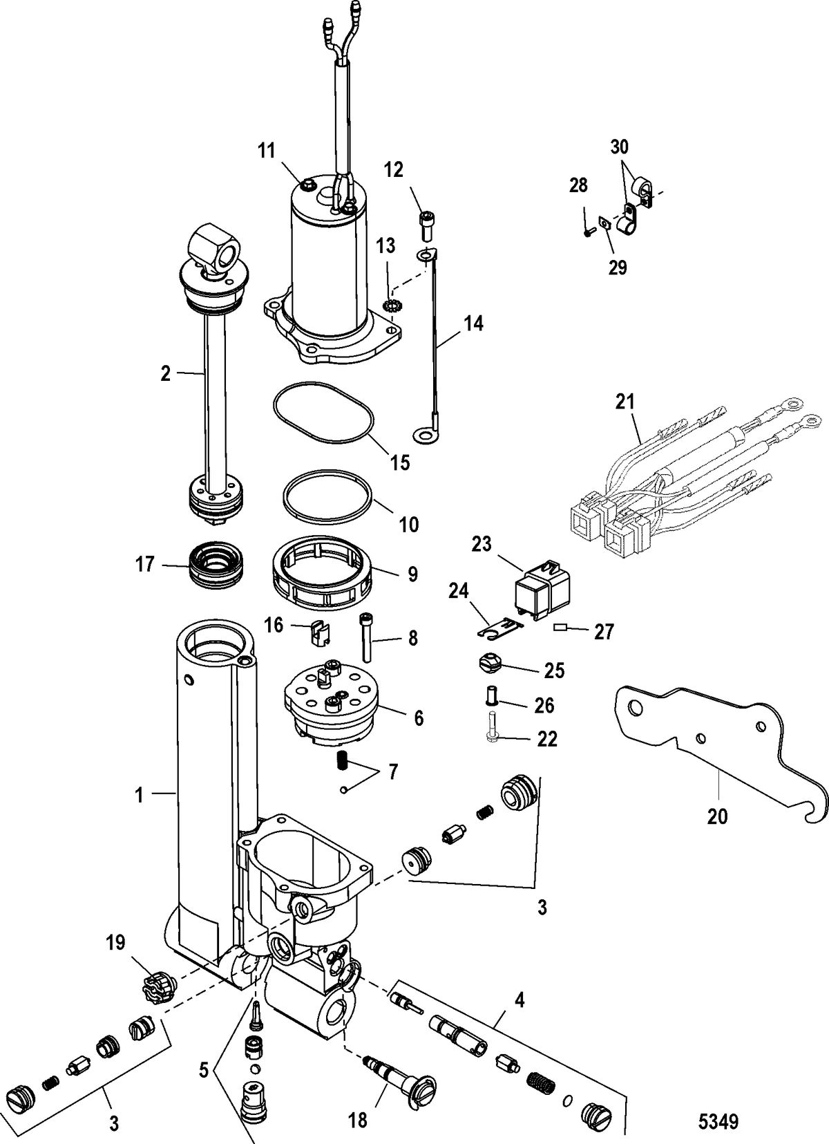 MERCURY/MARINER 40/50 (3 CYLINDER) 2-STROKE Power Trim